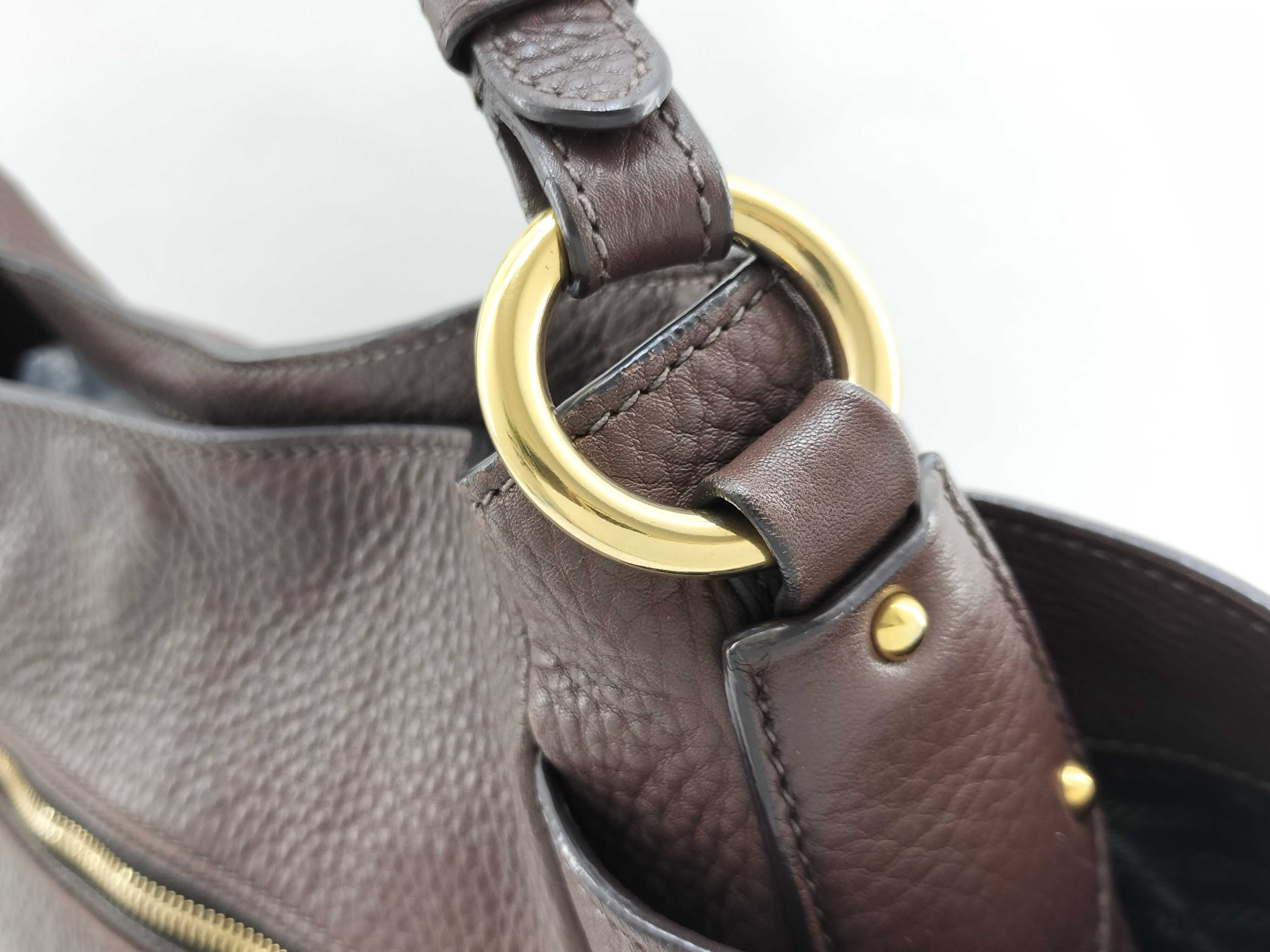 Vitello Daino Leather Hobo Bag Shoulder Bag — view 3