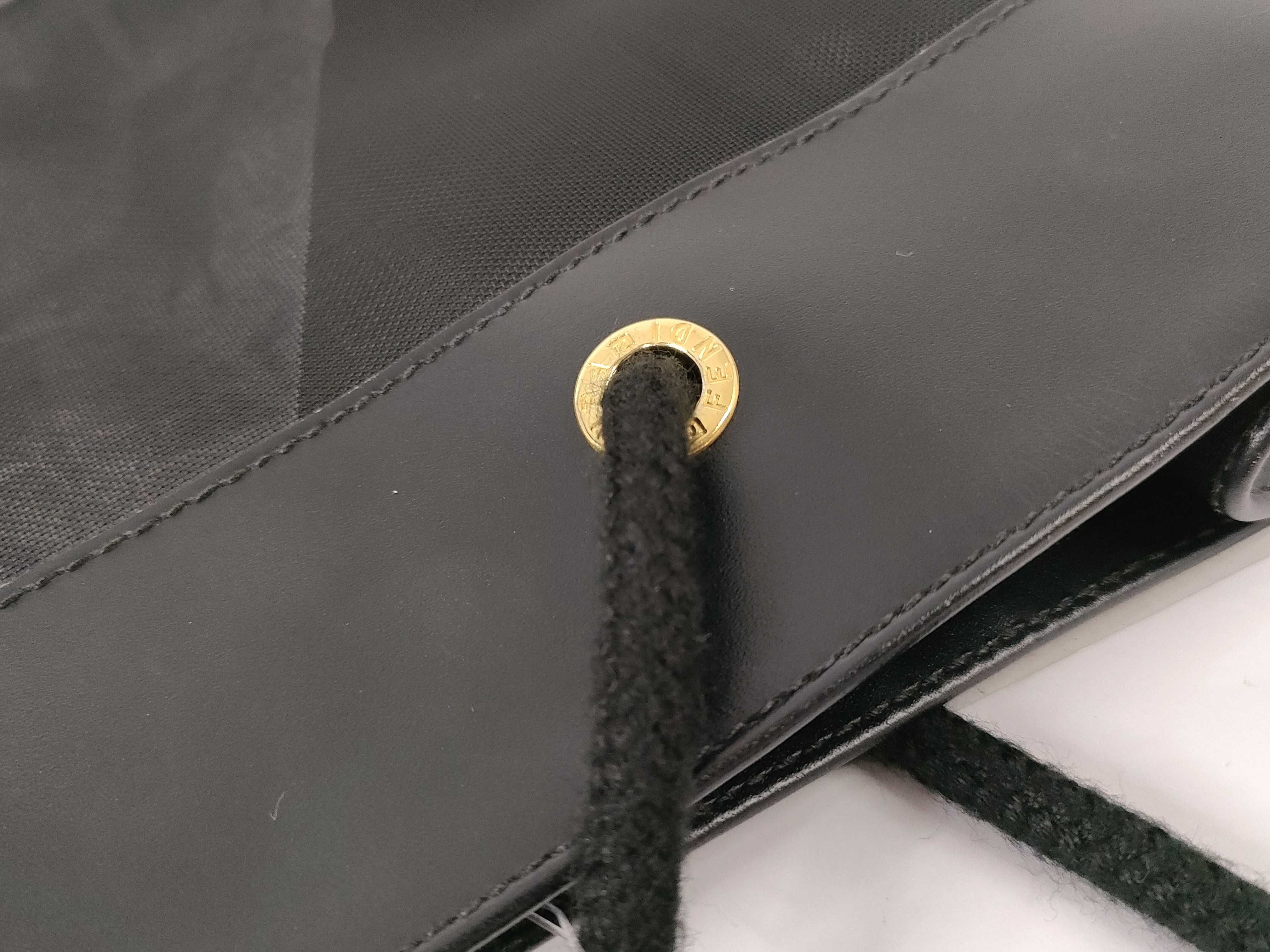 Black FF Logo Mesh Tote Bag — view 5