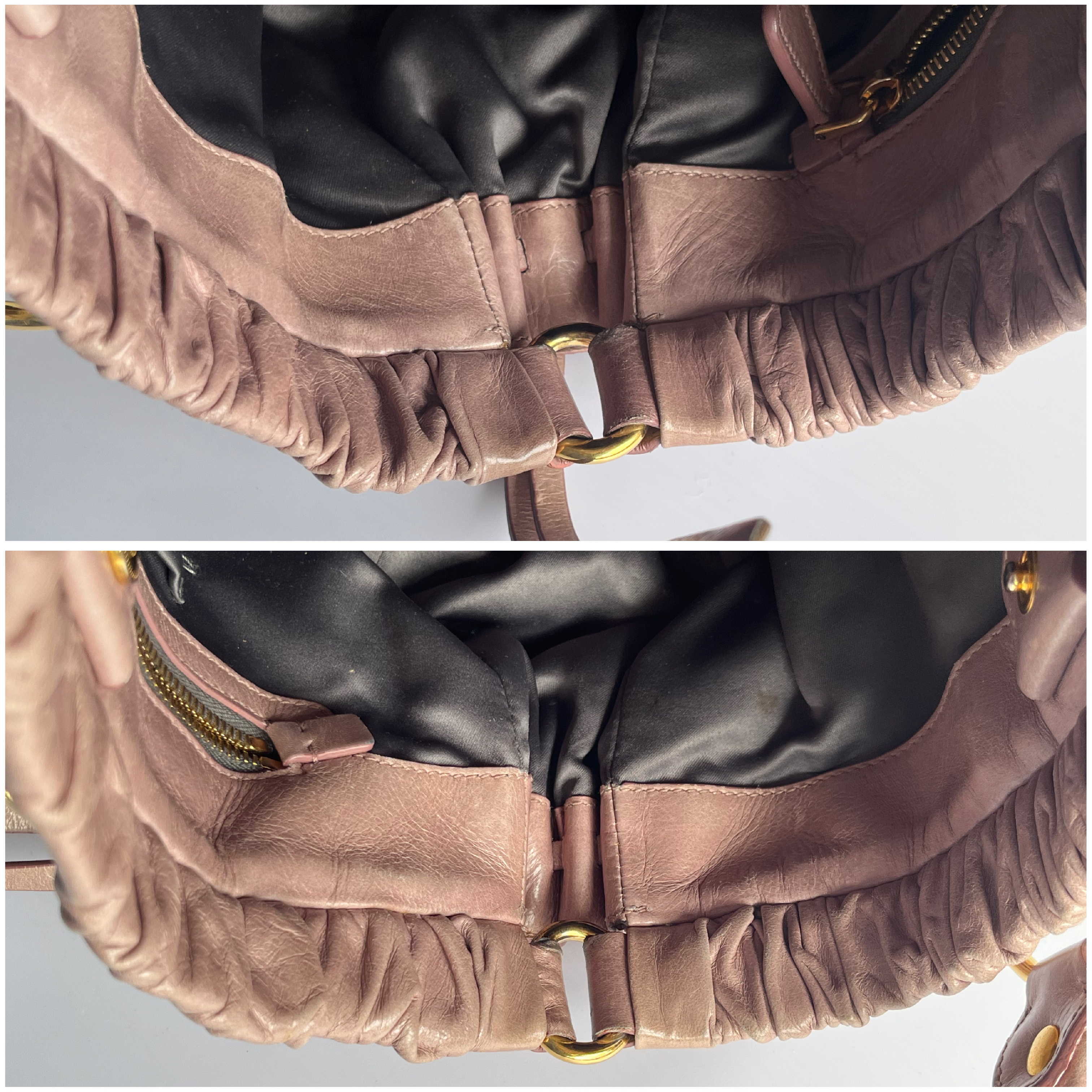 Vitello Luxe Pink Beige 2-Way Handbag with Shoulder Strap (Shoulder Bag) — view 9
