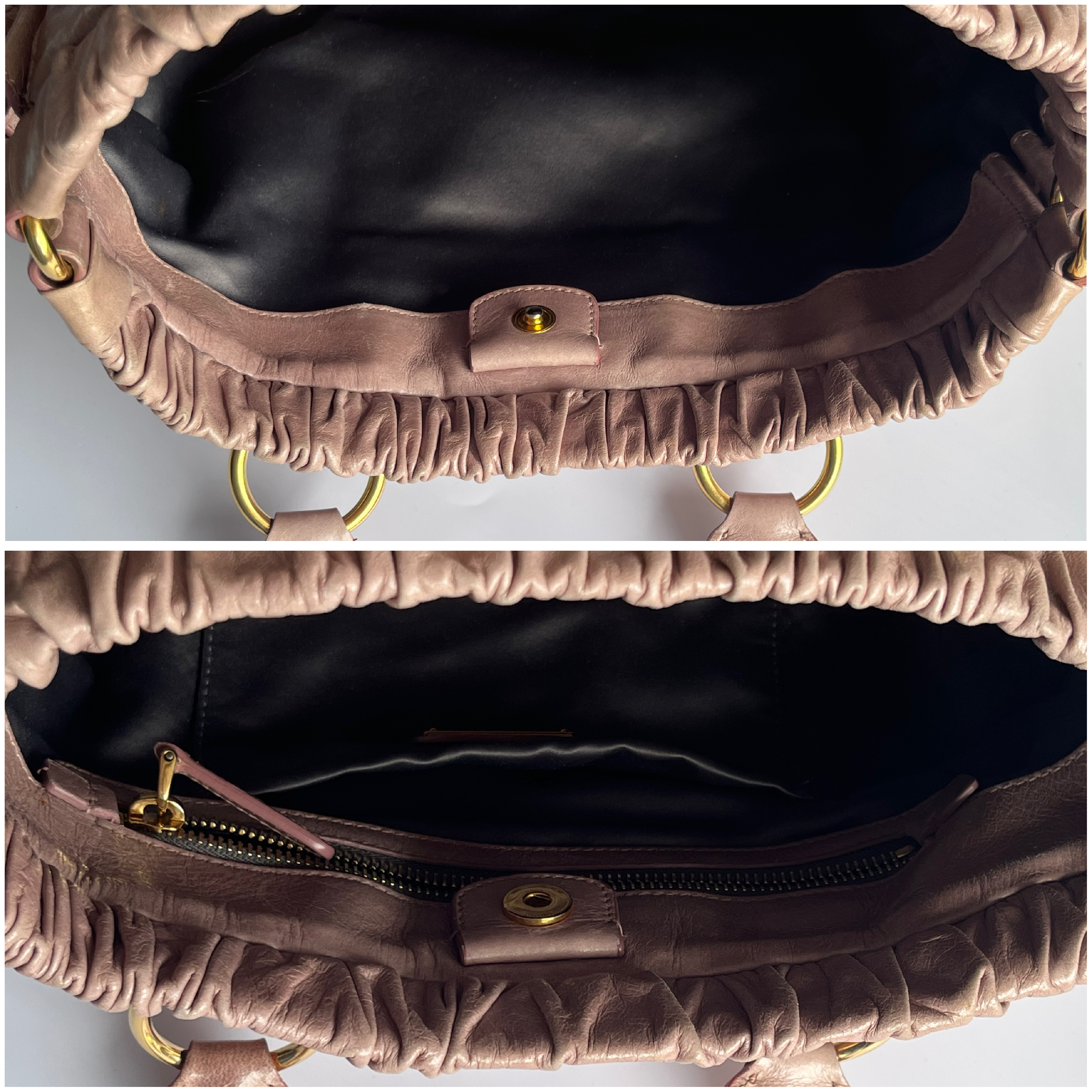 Vitello Luxe Pink Beige 2-Way Handbag with Shoulder Strap (Shoulder Bag) — view 10