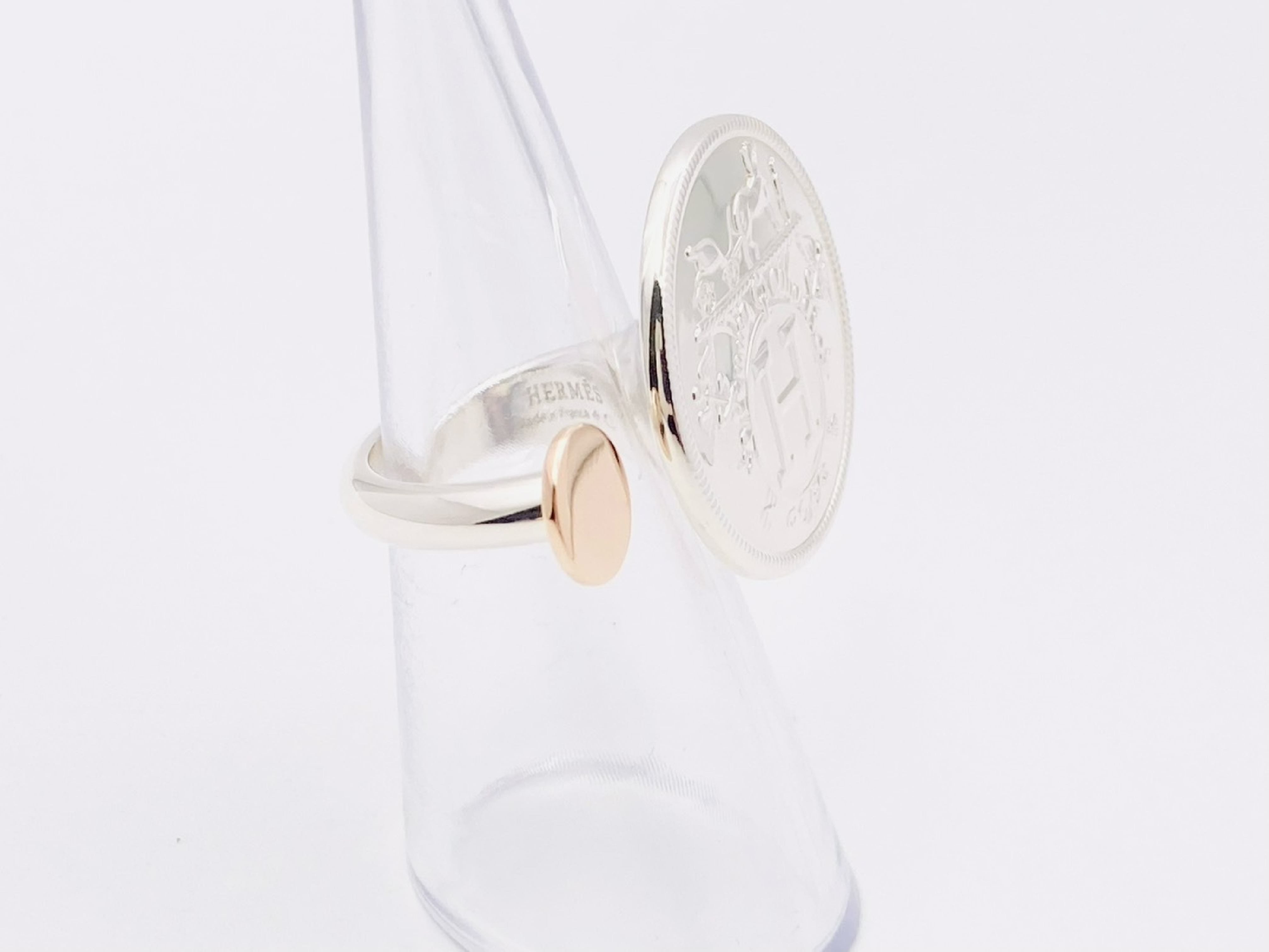 Ex-Libris Ring #49 Ag925 x Au750 14.6g Silver x Rose Gold Ring — view 2