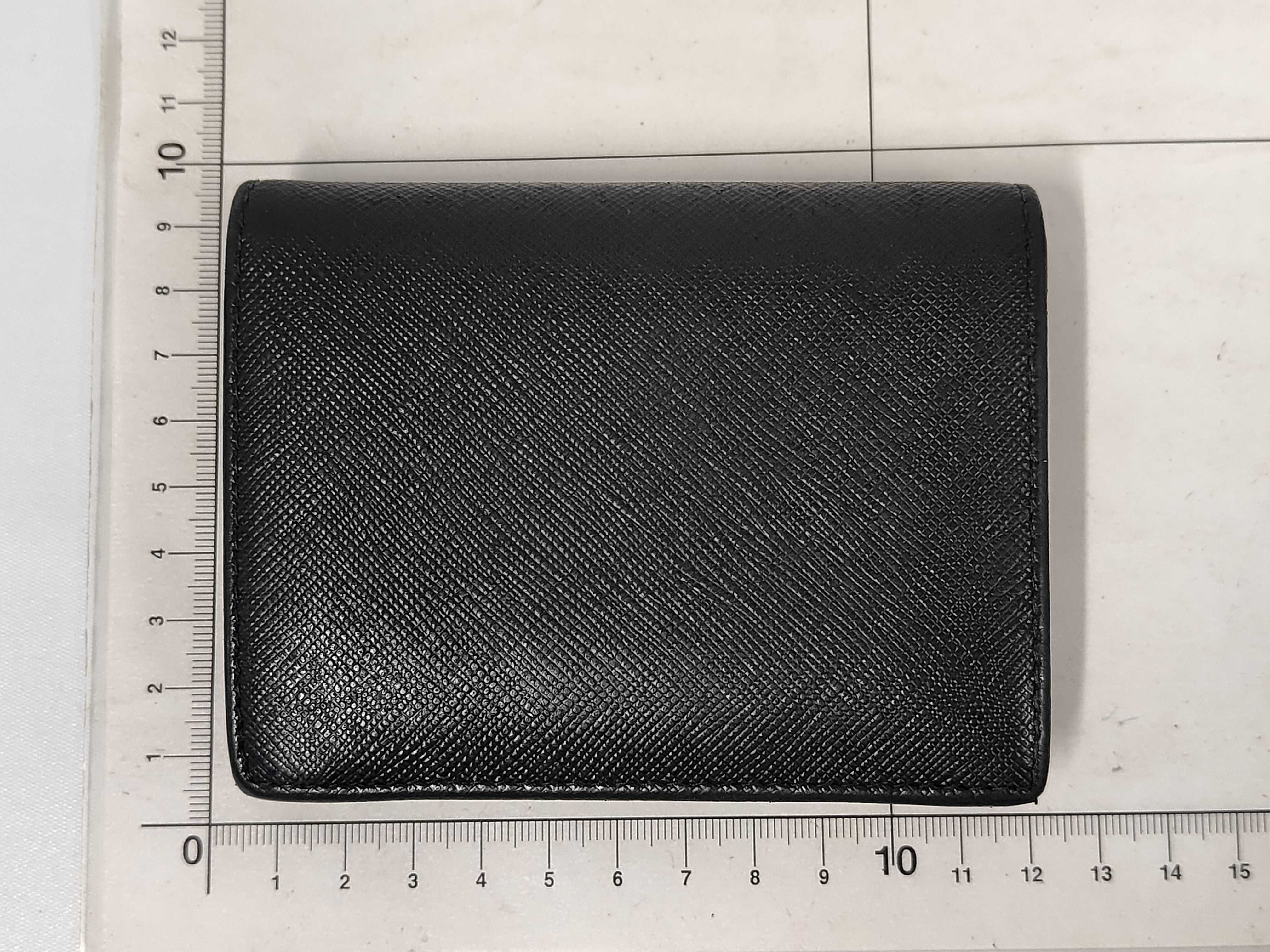 1MV204 Saffiano Leather Bi-fold Wallet, Black. Accessories: Box, Guarantee Card. — view 2