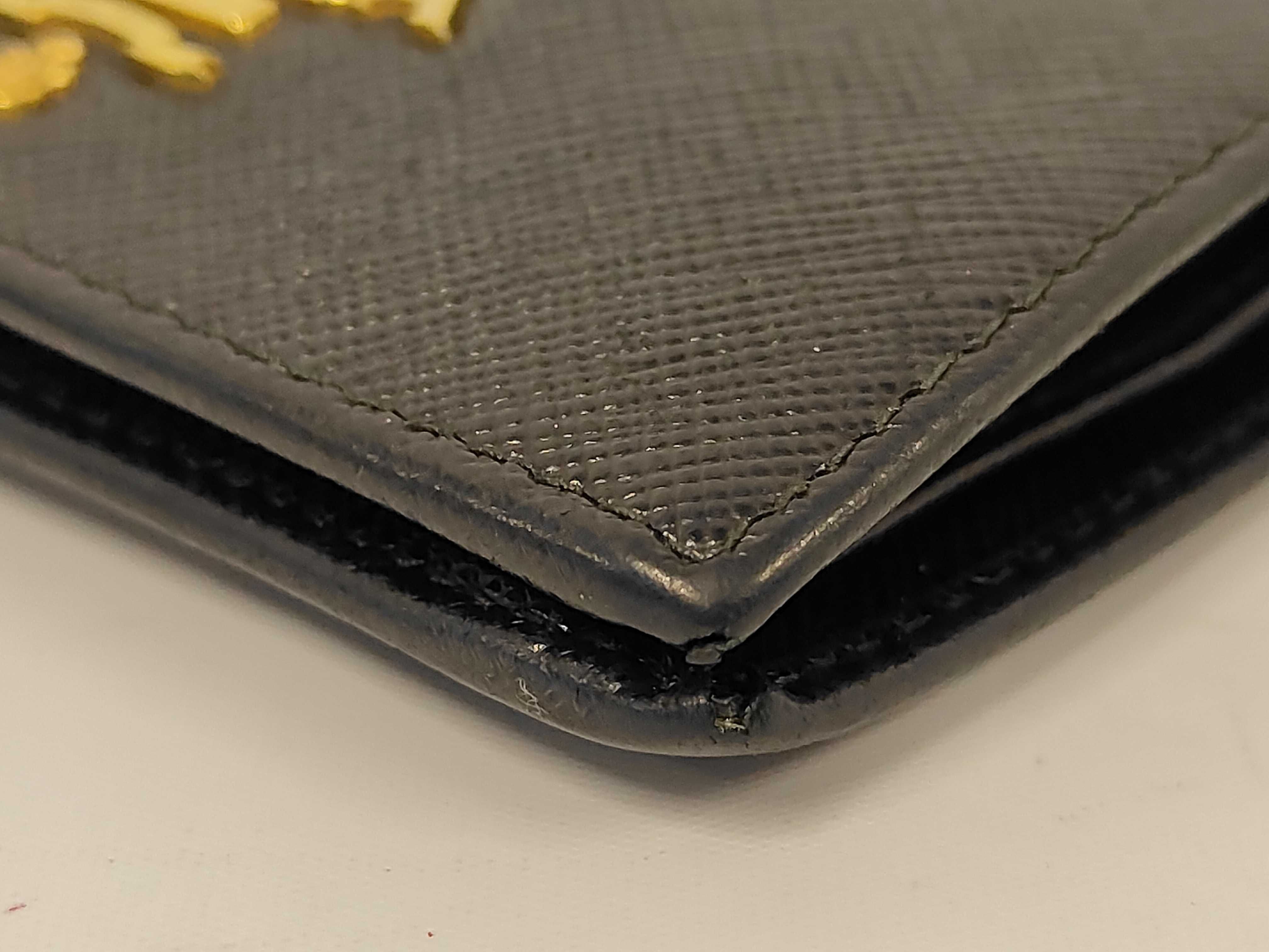 1MV204 Saffiano Leather Bi-fold Wallet, Black. Accessories: Box, Guarantee Card. — view 3