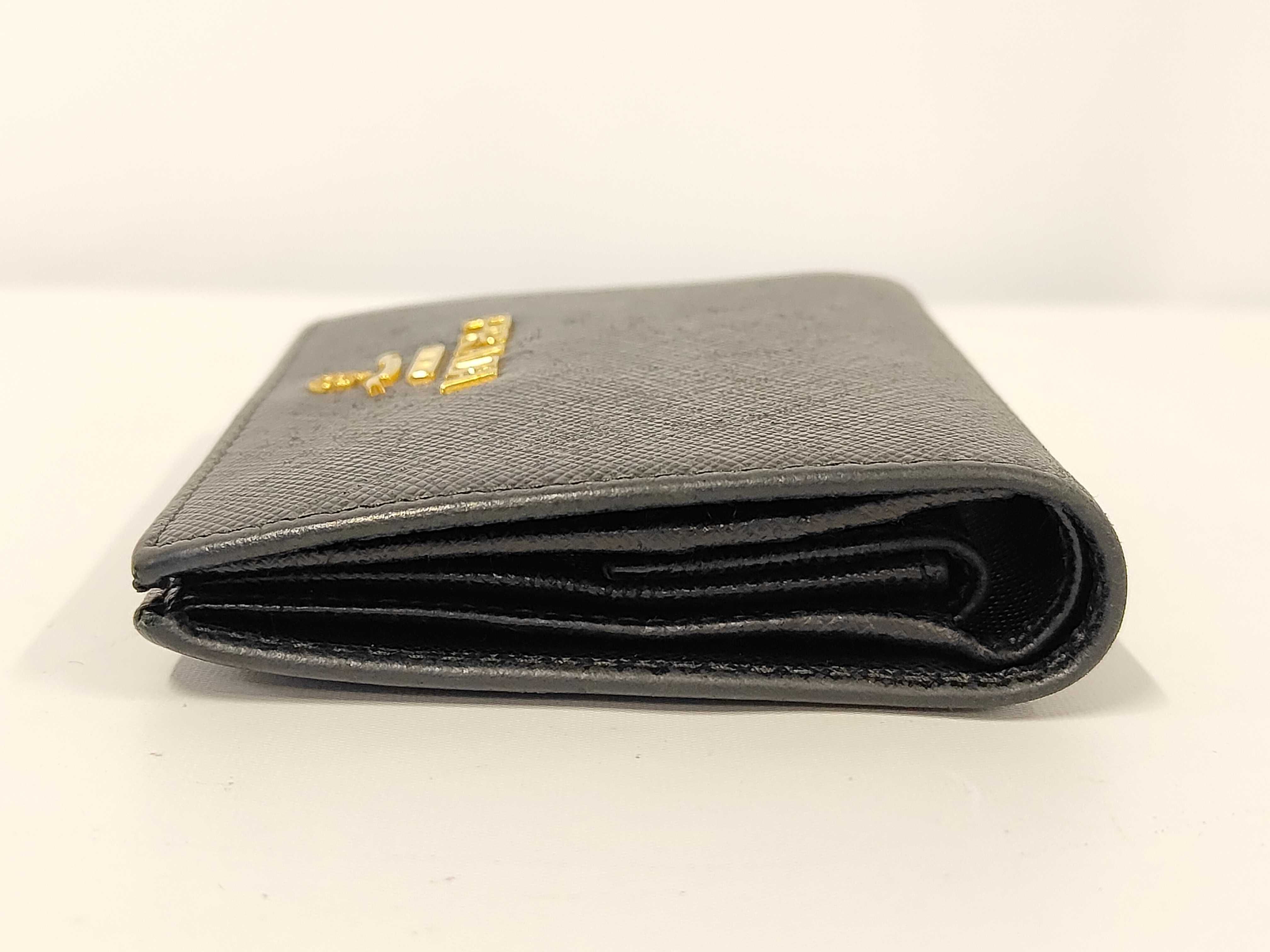 1MV204 Saffiano Leather Bi-fold Wallet, Black. Accessories: Box, Guarantee Card. — view 5