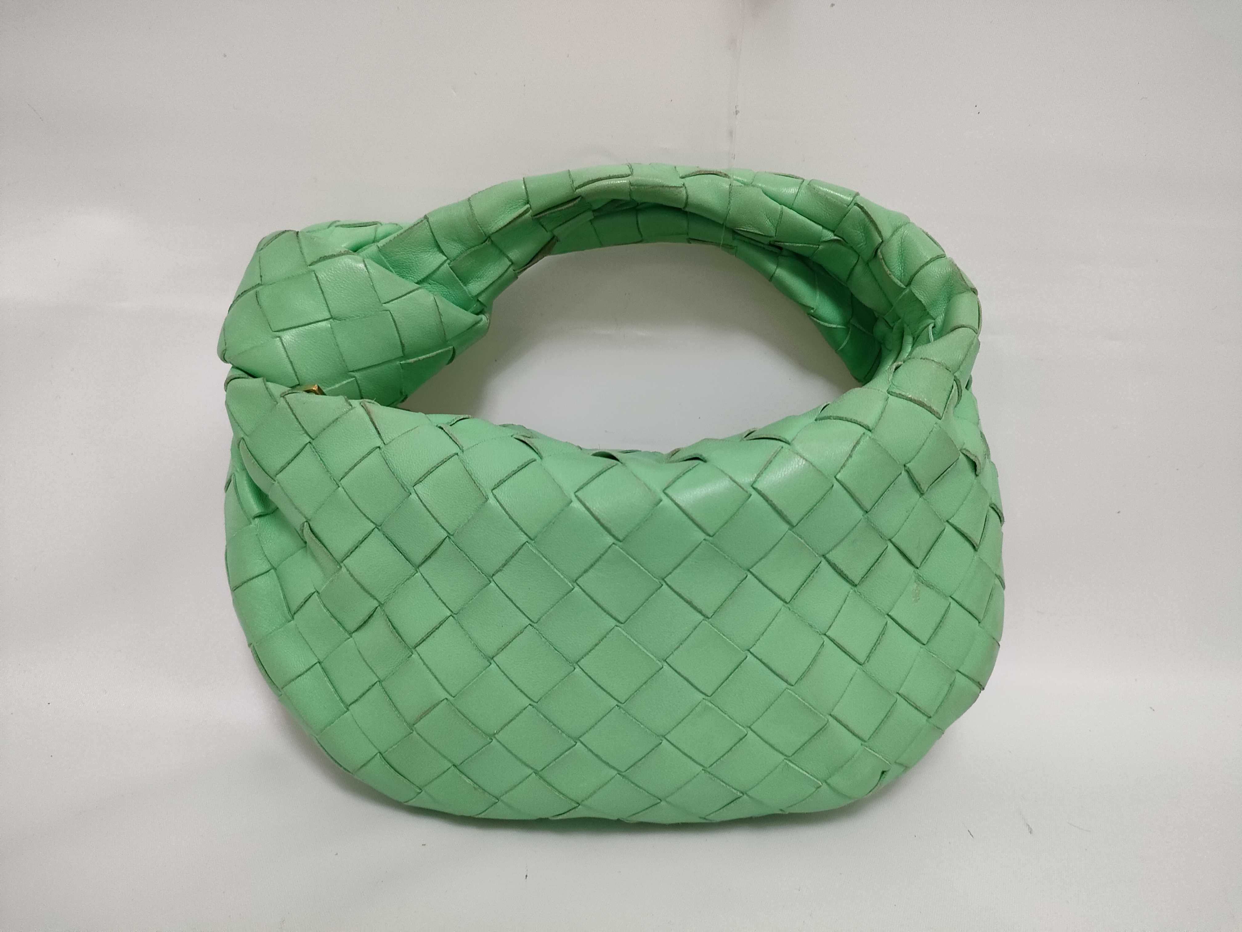 Intrecciato Bottega Veneta Mini The Jodie Intrecciato Leather Handbag Light Green Handbag