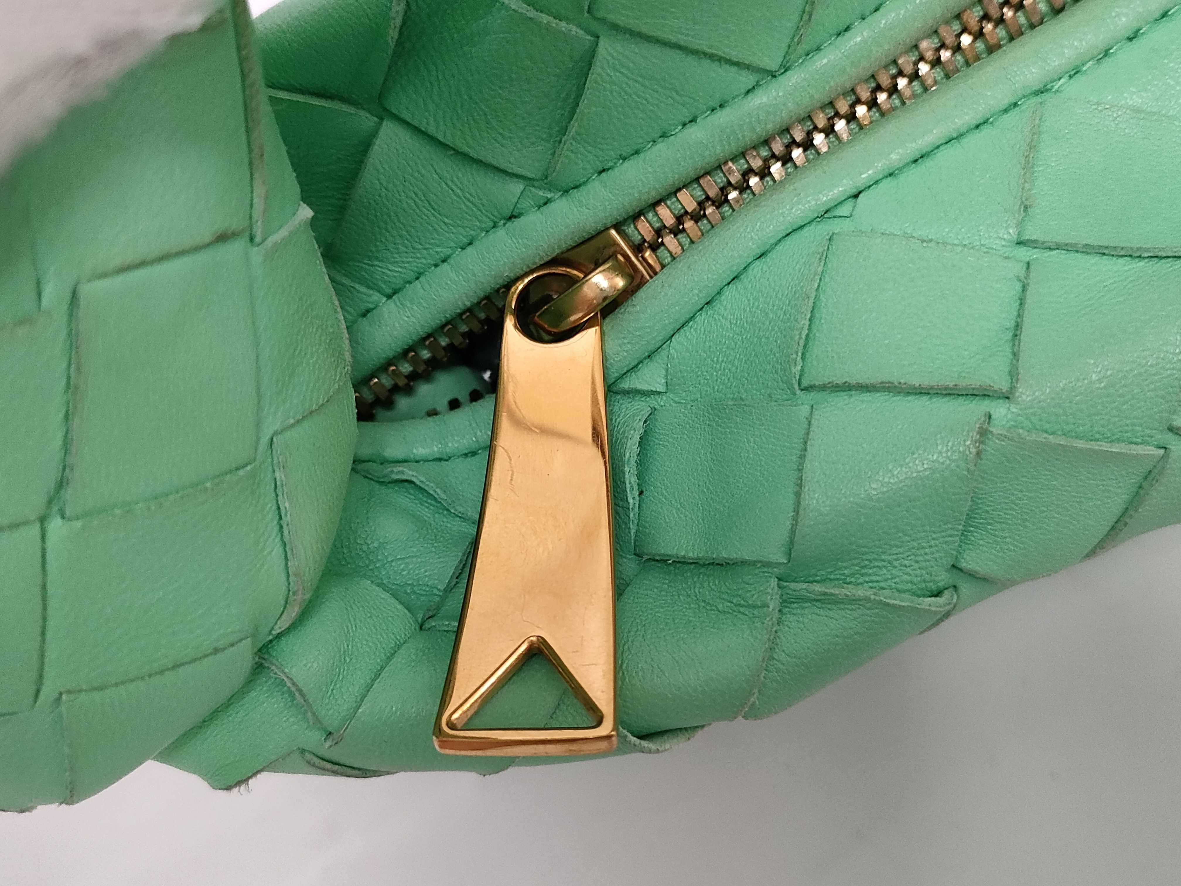 Intrecciato Bottega Veneta Mini The Jodie Intrecciato Leather Handbag Light Green Handbag — view 8