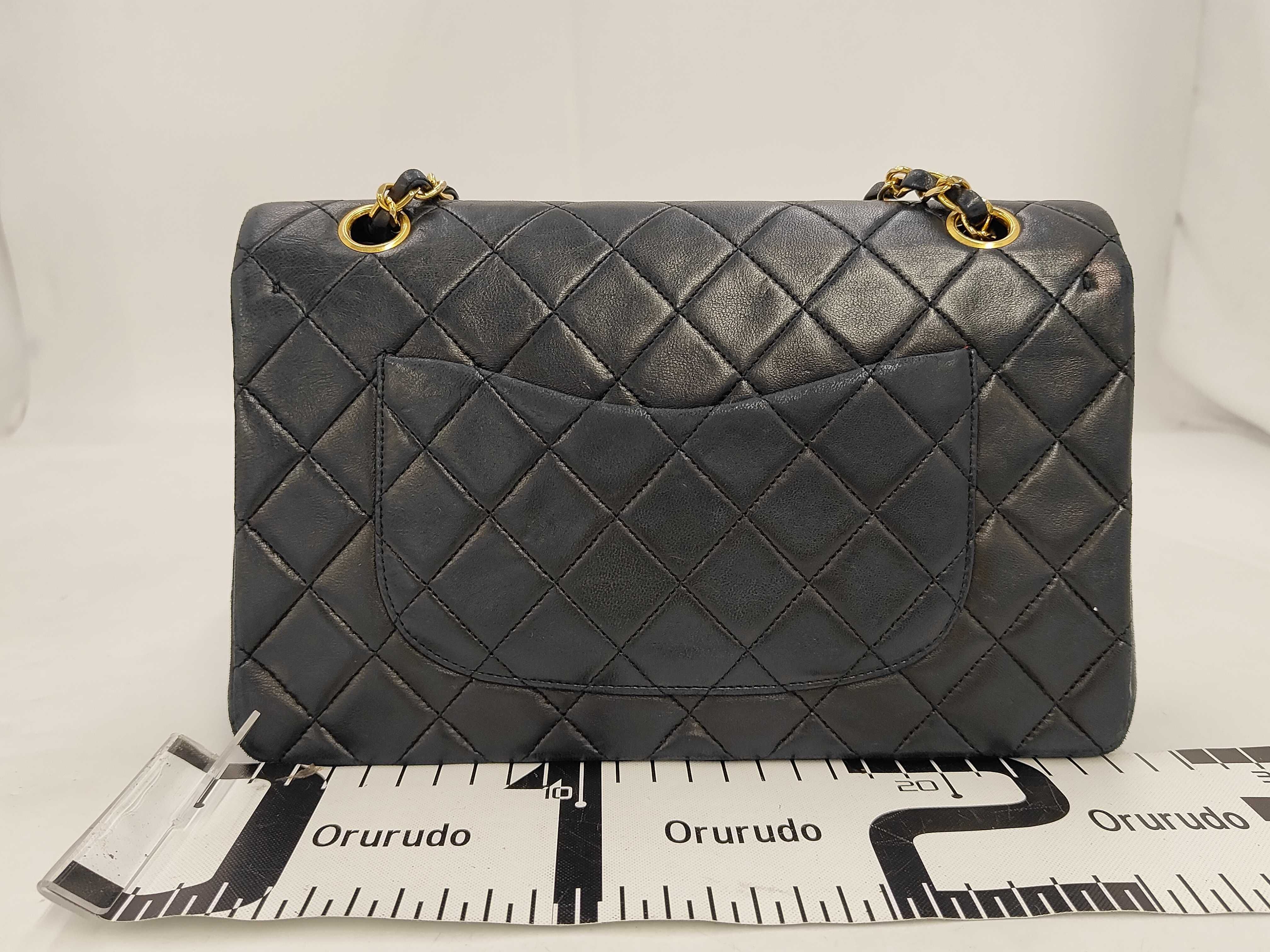 Lambskin Double Flap Matelassé Chain Shoulder Bag — view 2