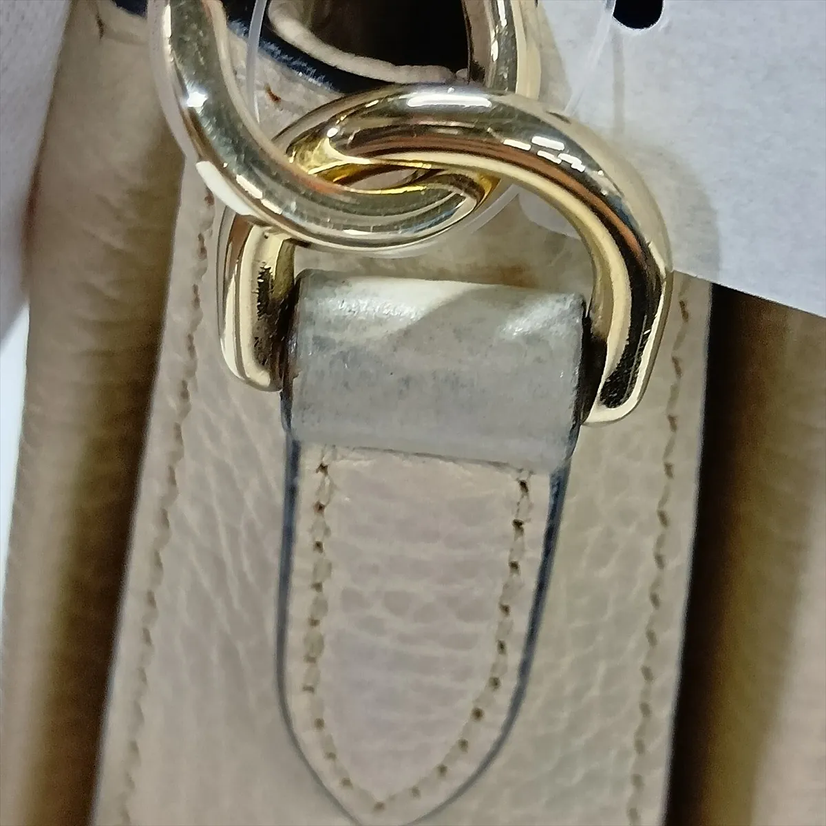 Interlocking G Leather Chain Shoulder Bag, White, 607720 — view 14