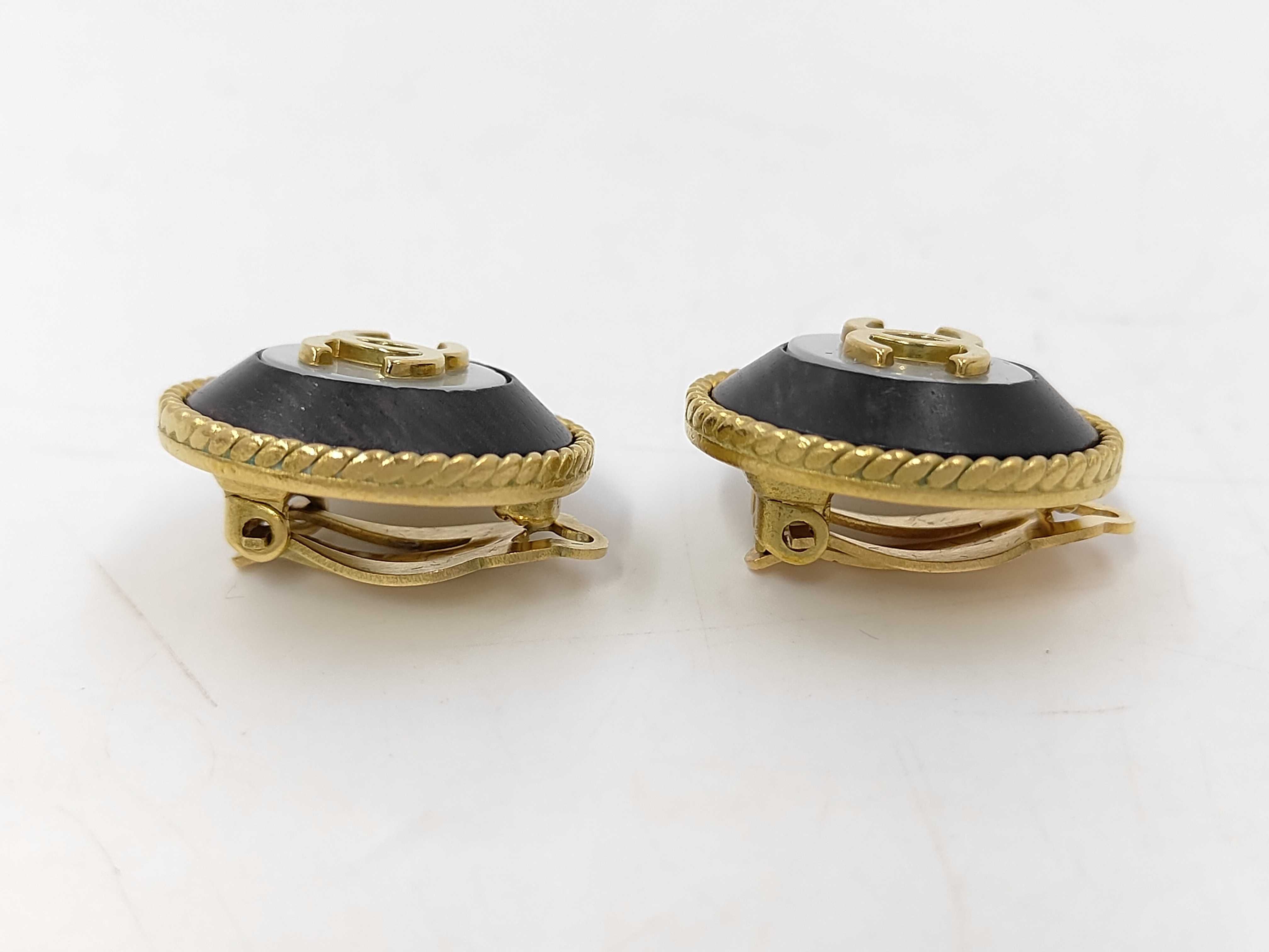 Coco Mark Gold Earrings — view 3