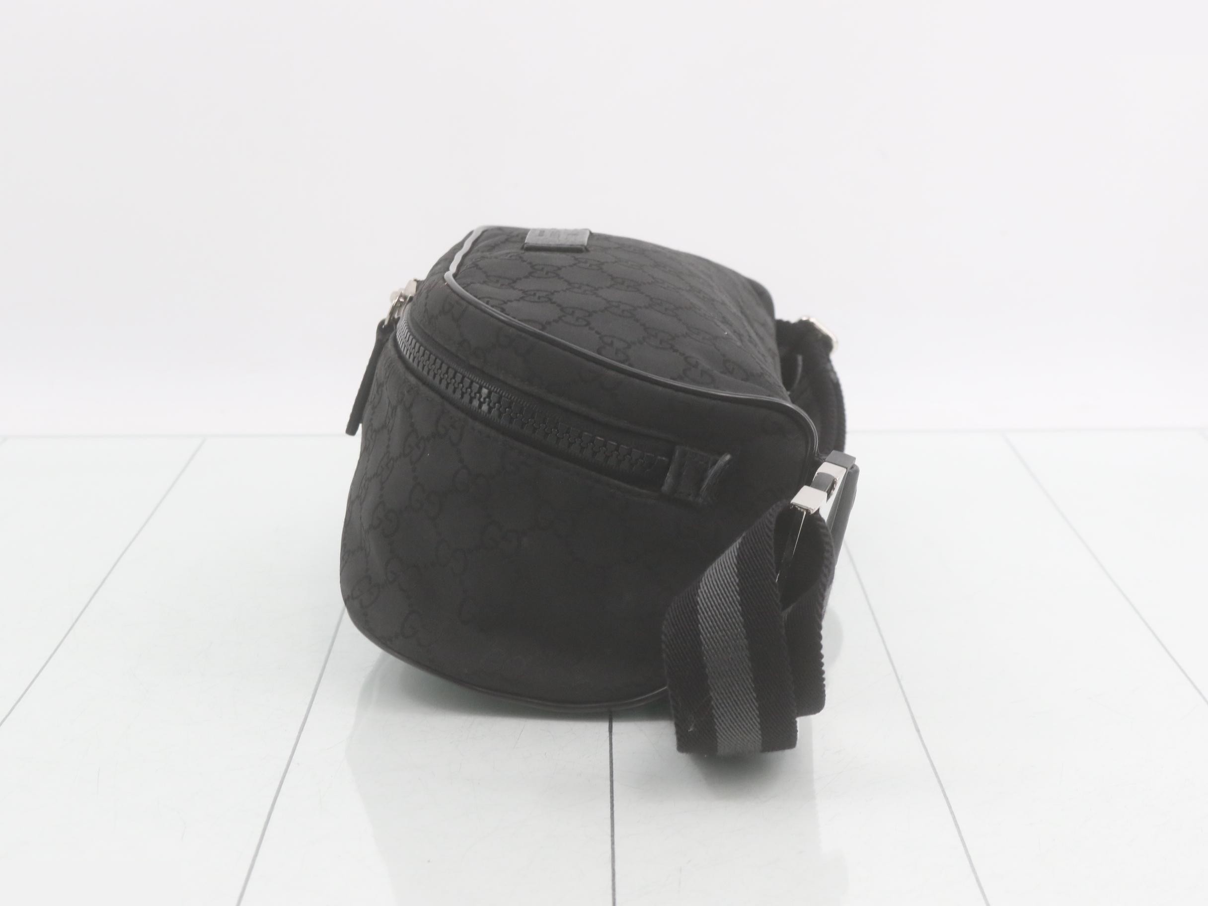GG Nylon Waist Bag, Black — view 3
