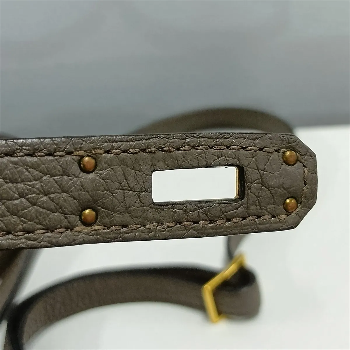 [Individually packaged] Hermes Kelly Ad PM Togo Etoupe Gold Hardware D:2019 — view 12