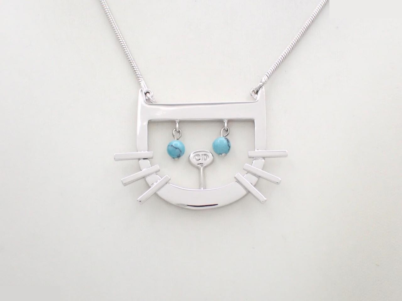 Cat Necklace/Pendant, Motif W (maximum width) approx. 40mm