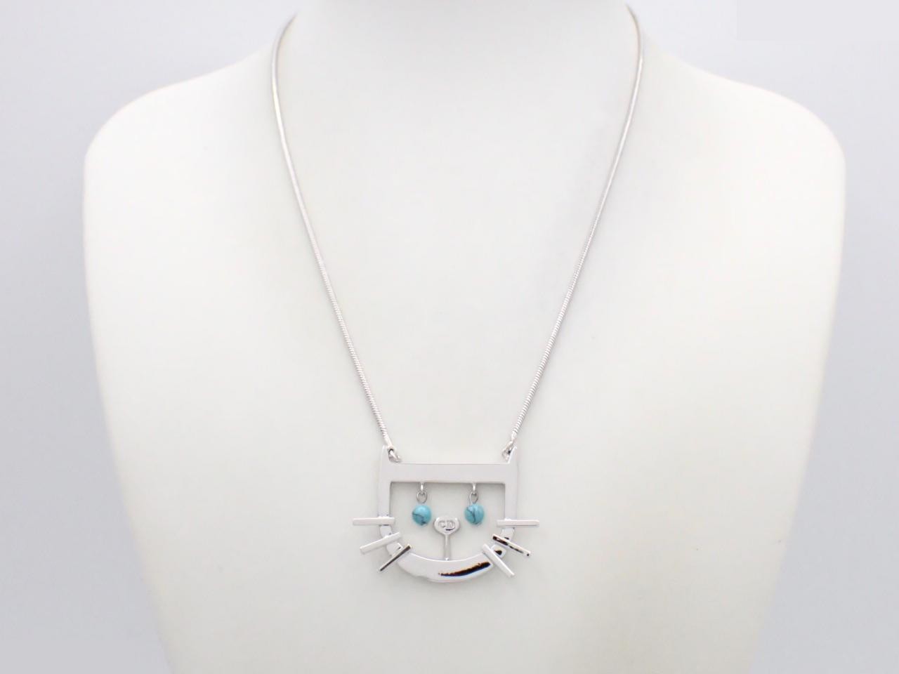 Cat Necklace/Pendant, Motif W (maximum width) approx. 40mm — view 3