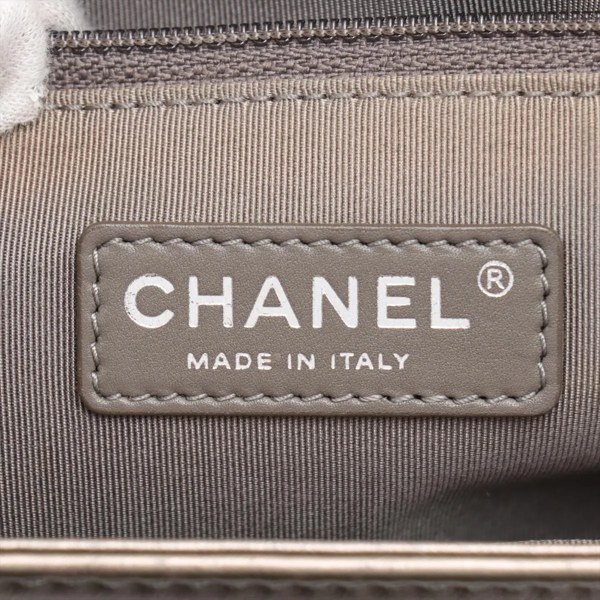 Boy Chanel 28 Large Lambskin Chain Shoulder Bag Gold Gunmetal Hardware 20442096 20th Series A92193 — view 10