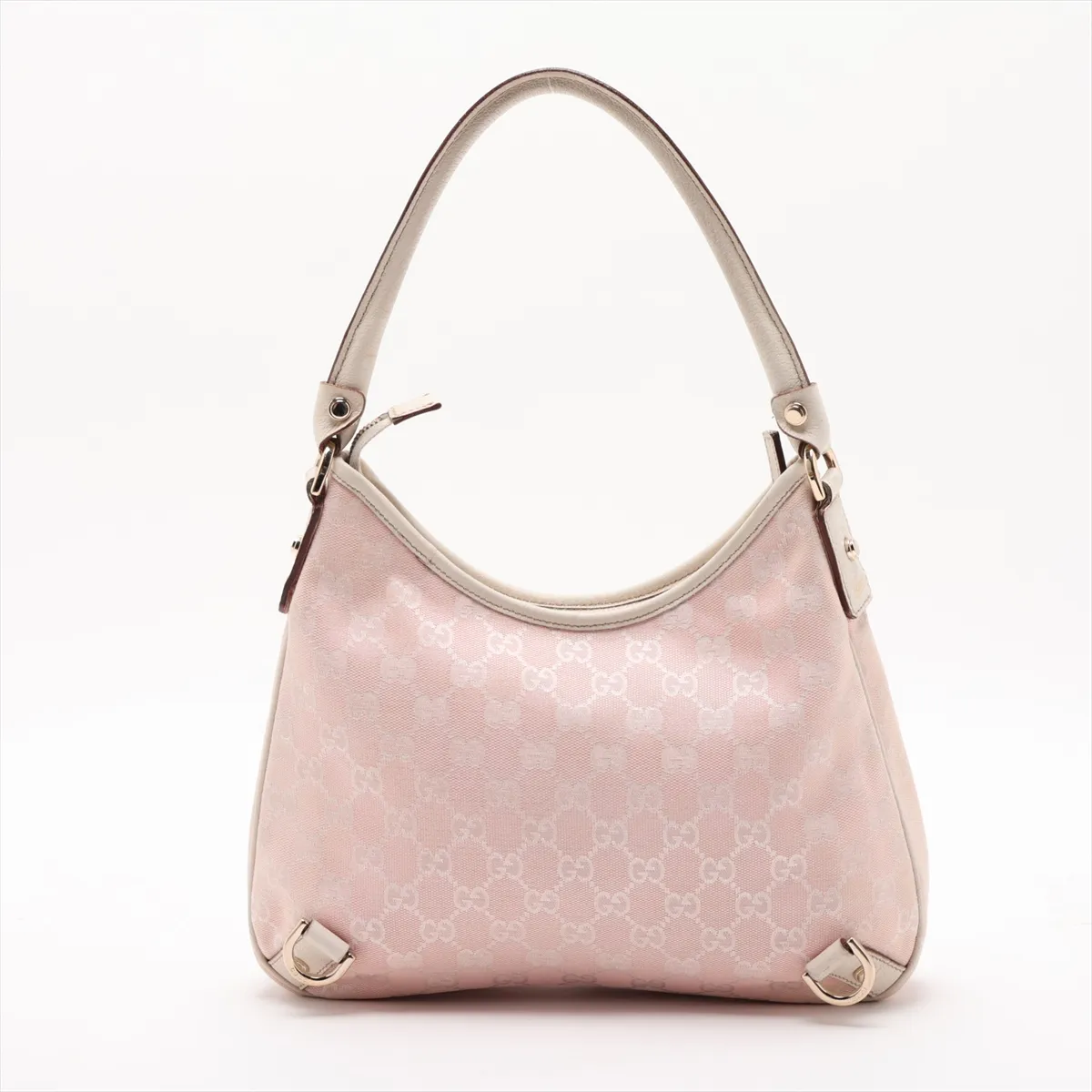 GG Canvas Shoulder Bag, Pink x White, 130738 — view 2