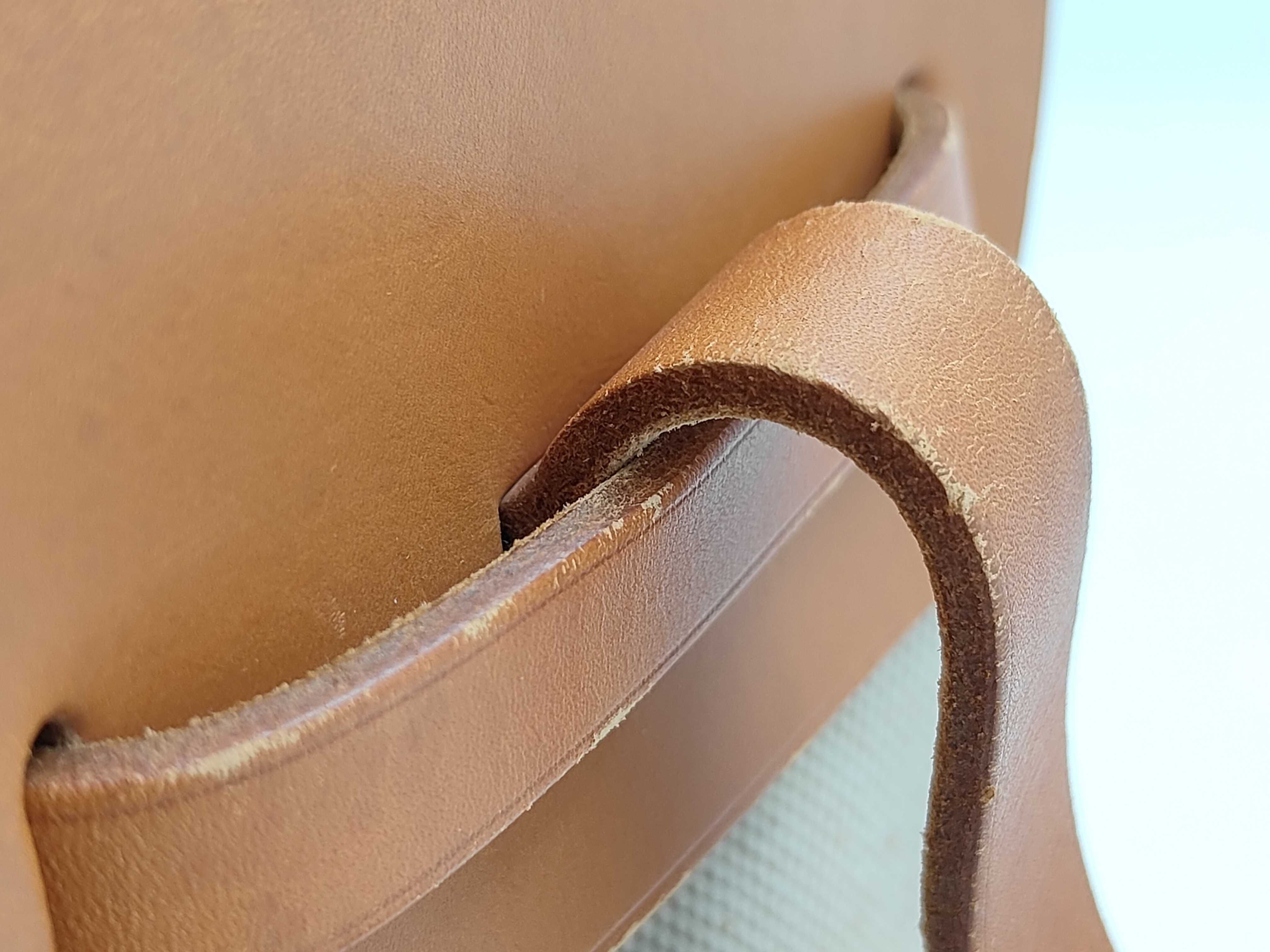 Herbag Ad PM Toile H x Vache Hunter Beige x Brown Silver Hardware C Shoulder Bag — view 3