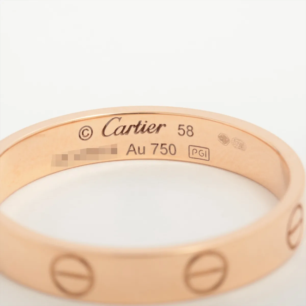 Mini Love Ring, 750 (PG), 3.4g, Size 58, HEW664, — view 3