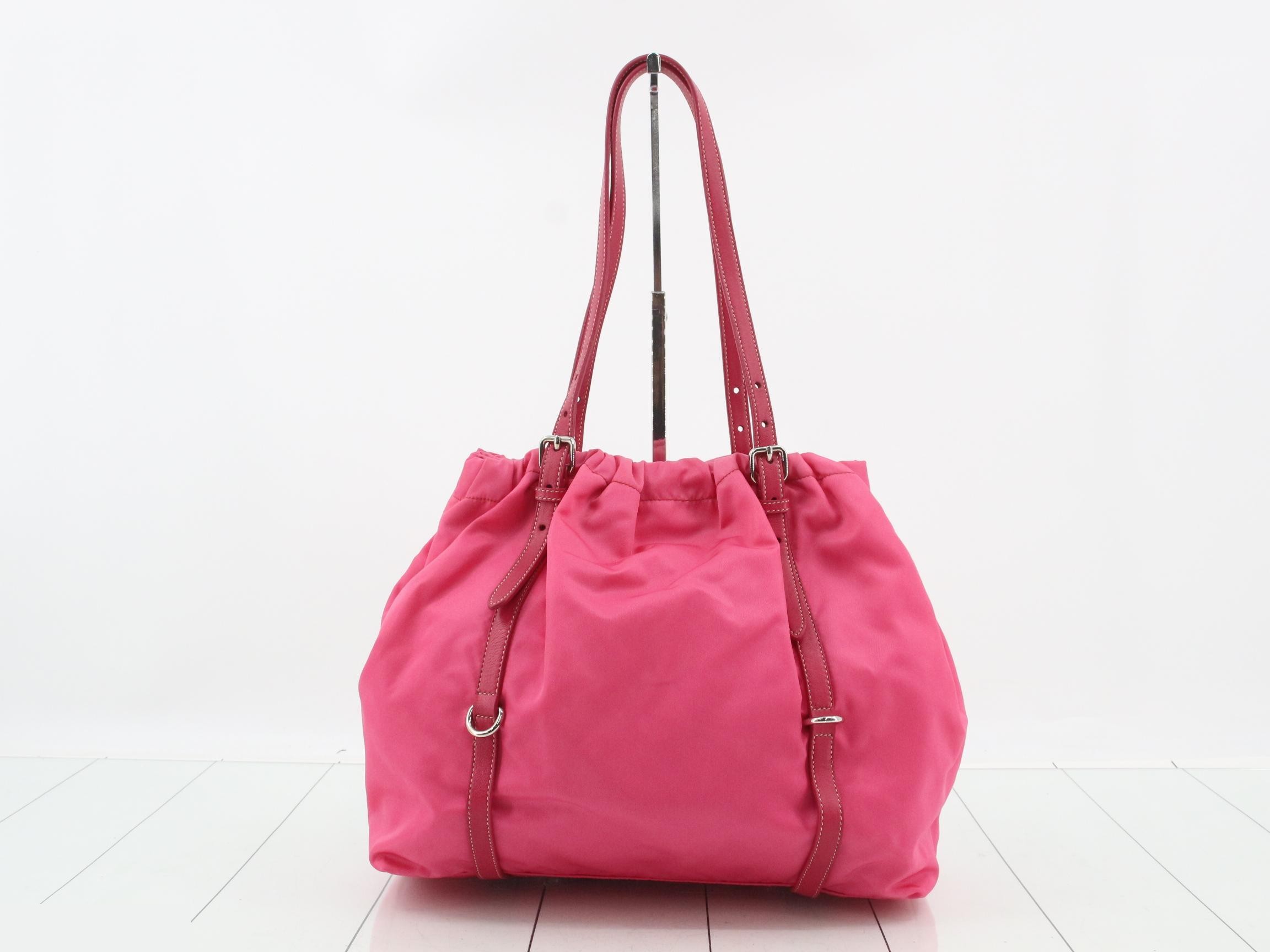 Pink nylon bag — view 2