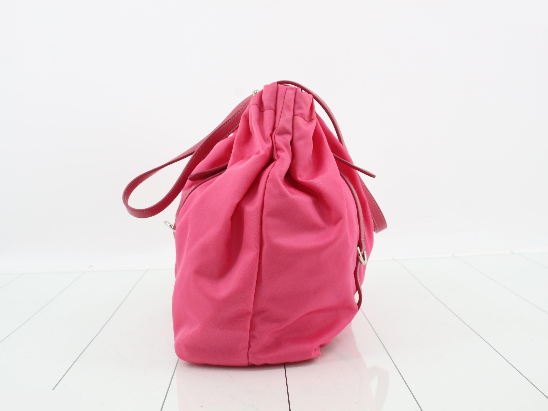 Pink nylon bag — view 3