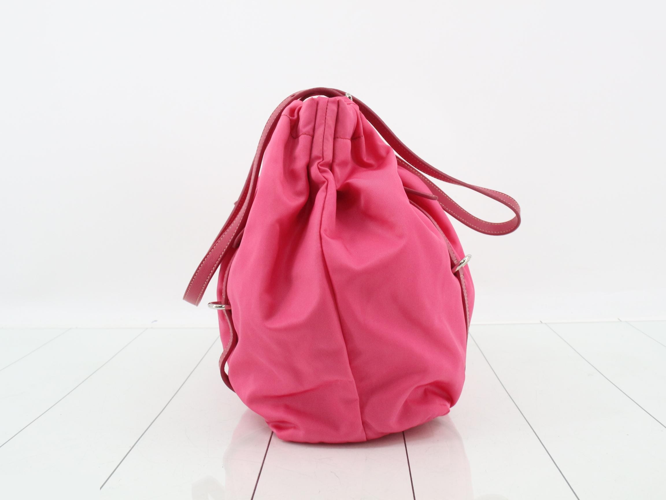 Pink nylon bag — view 4