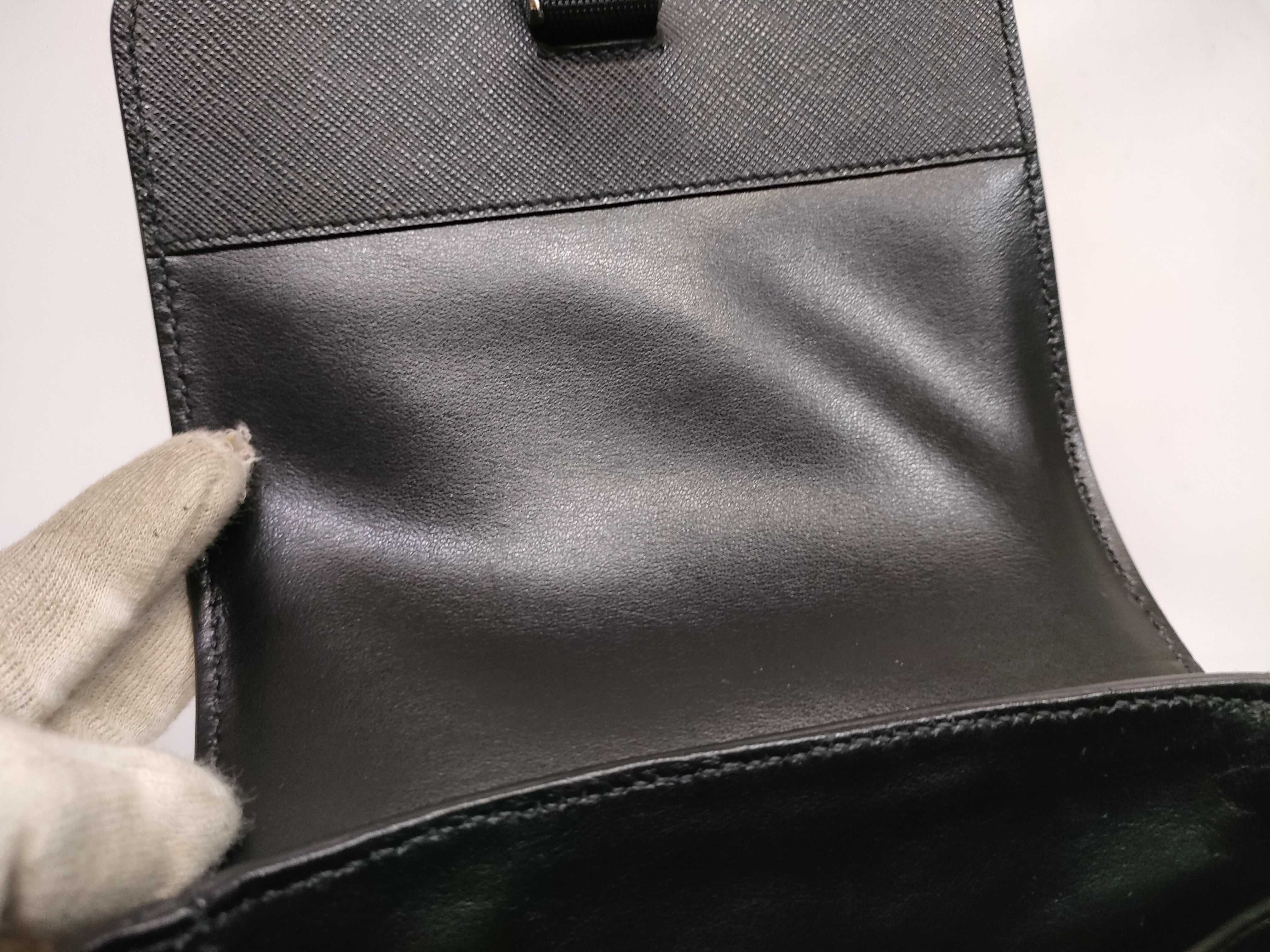 Saffiano Travel Triangle Logo Shoulder Bag 2VD019 Accessories: Guarantee Card Shoulder Bag — view 12