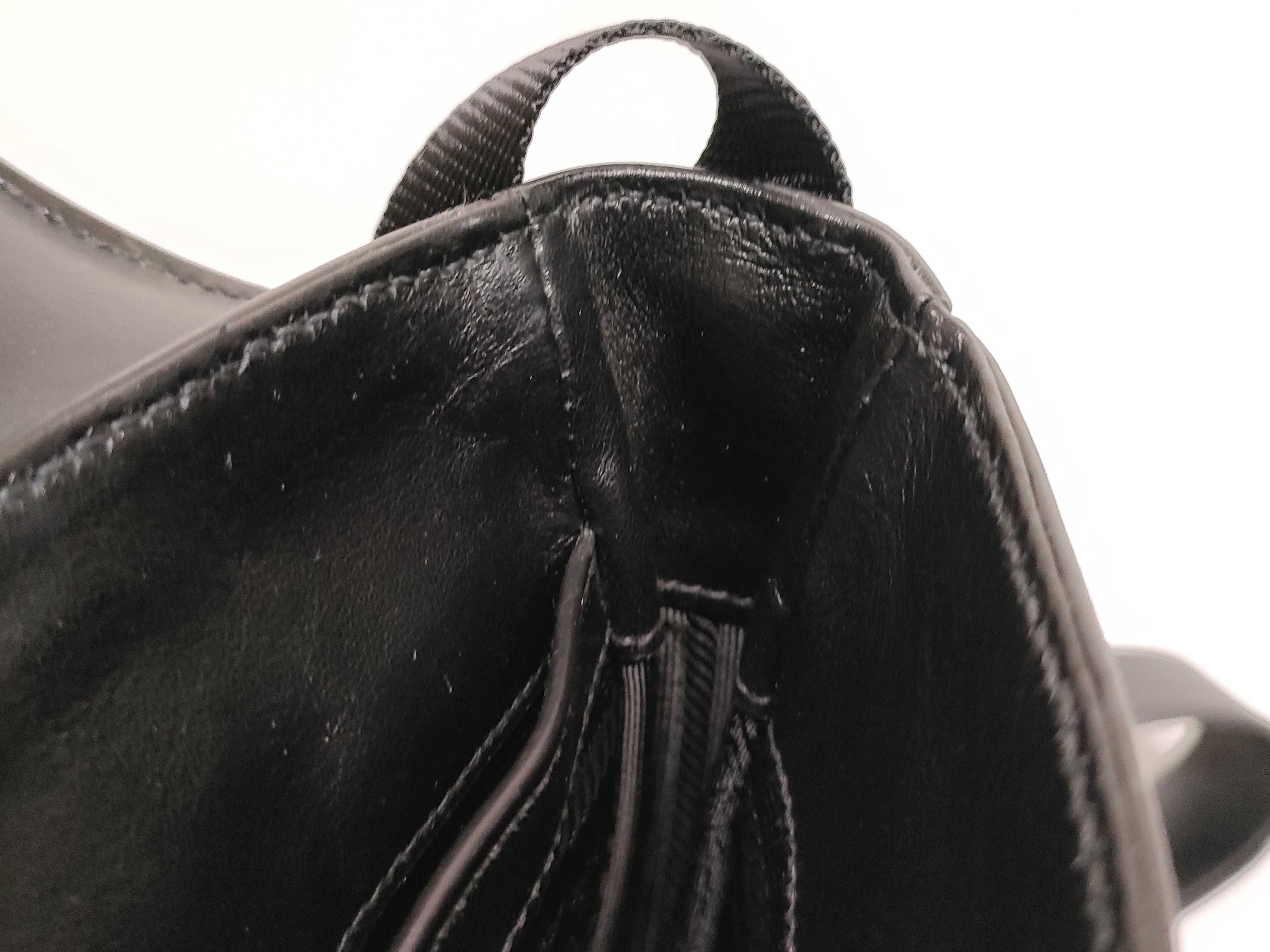 Saffiano Travel Triangle Logo Shoulder Bag 2VD019 Accessories: Guarantee Card Shoulder Bag — view 8
