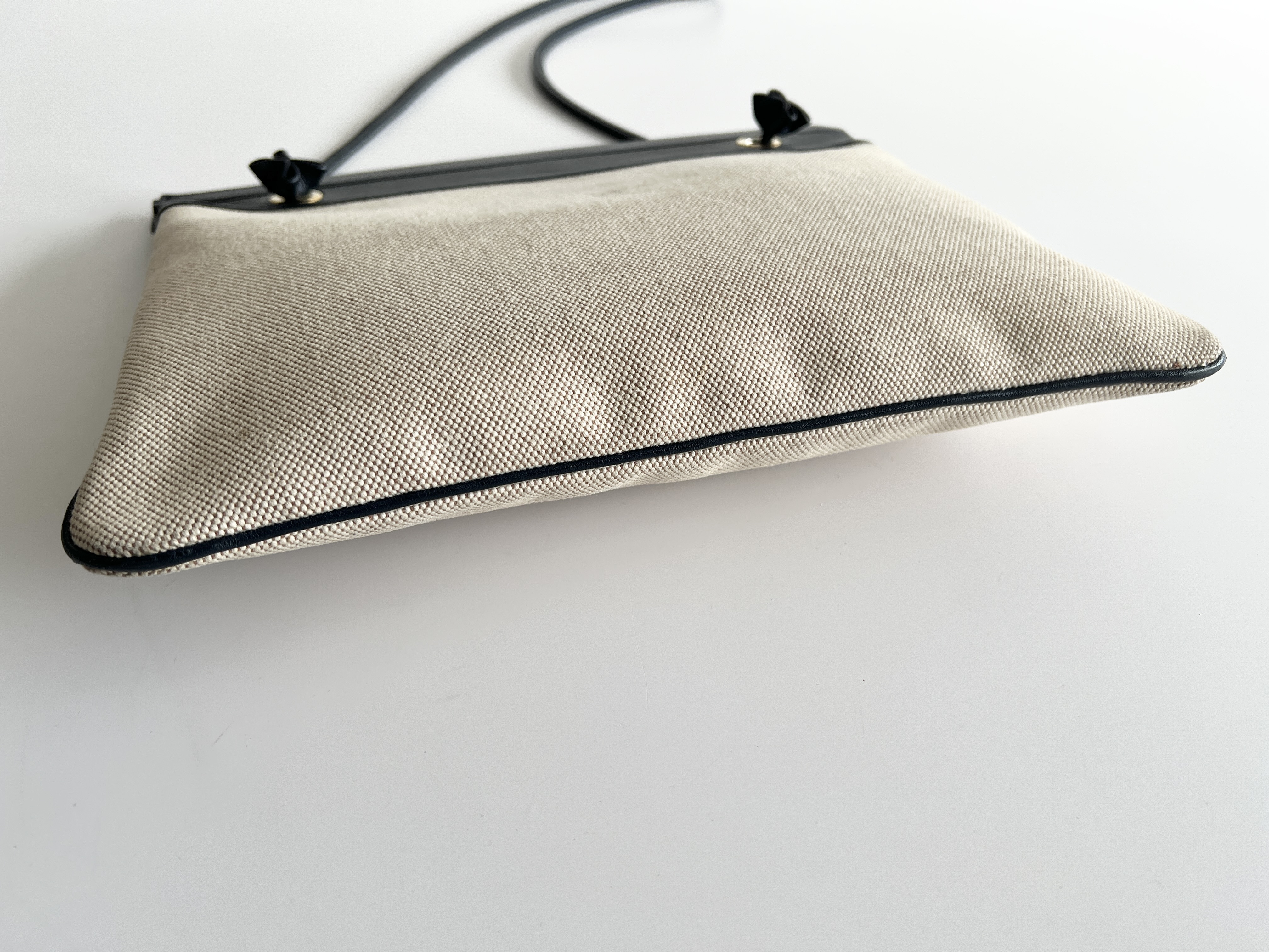 Flat Toile H & Box Bag, Toile H, Logo Embossed, L Stamp, Calf Leather, Canvas, Shoulder Bag, One-Shoulder Bag — view 14
