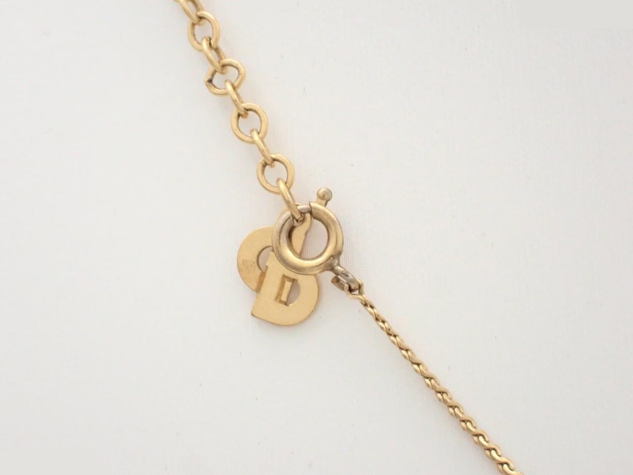 CD logo necklace, gold, chain approximately 42cm — view 2