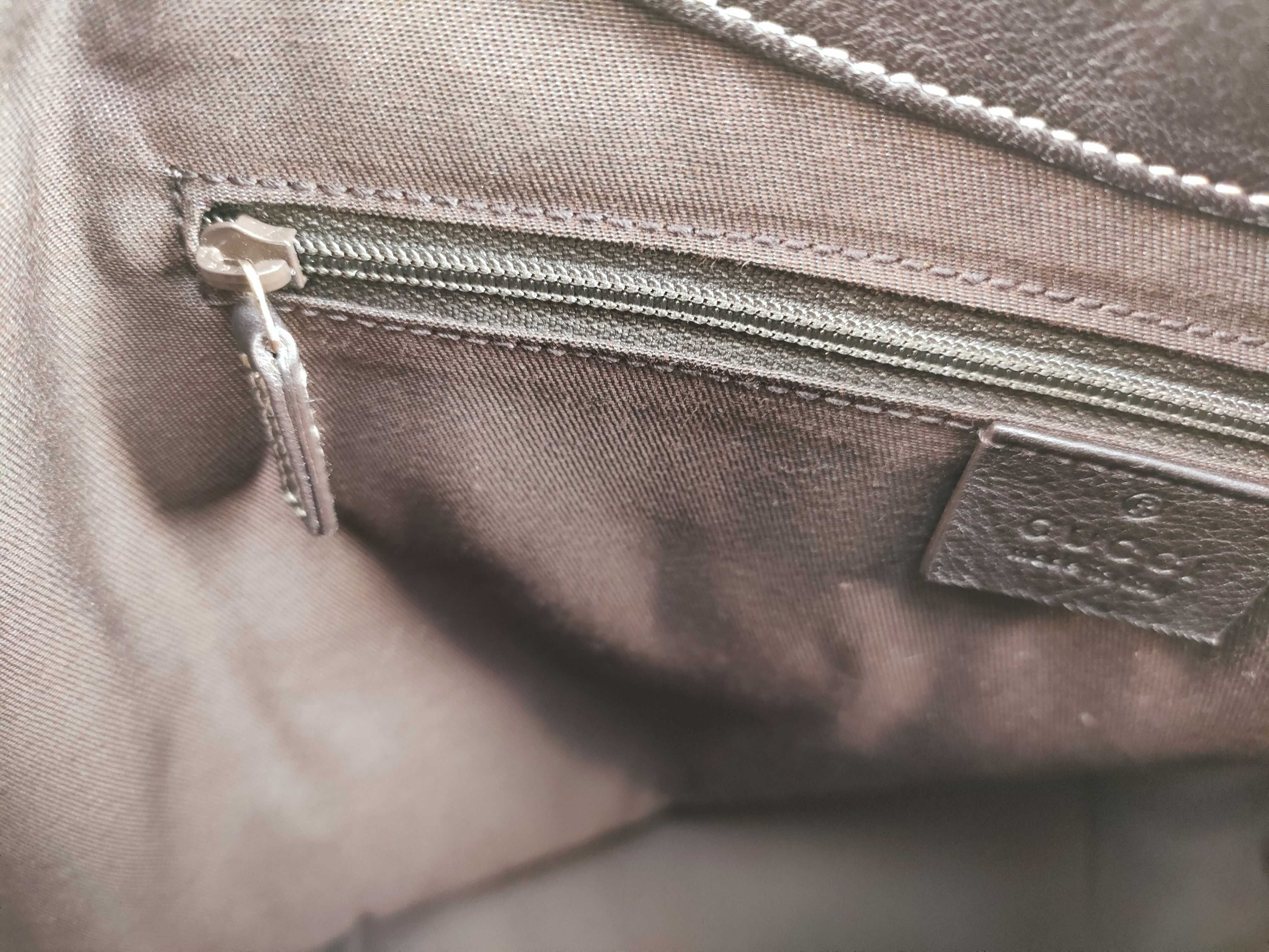 GG Canvas Sherry Brown Tote Bag with Gold Hardware — view 15