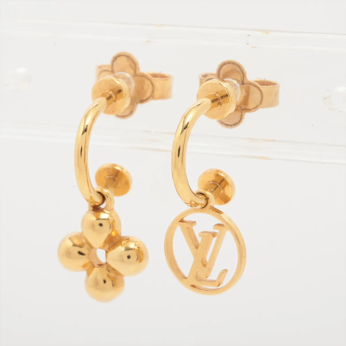 M64859 Boucles d'Oreilles Blooming Earrings (Pair) GP Gold. Shows signs of wear,