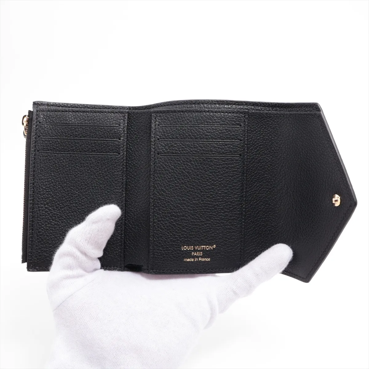 Bicolor Monogram Empreinte Portefeuille Victorine M80968 Noir Compact Wallet (RFID detected) — view 4