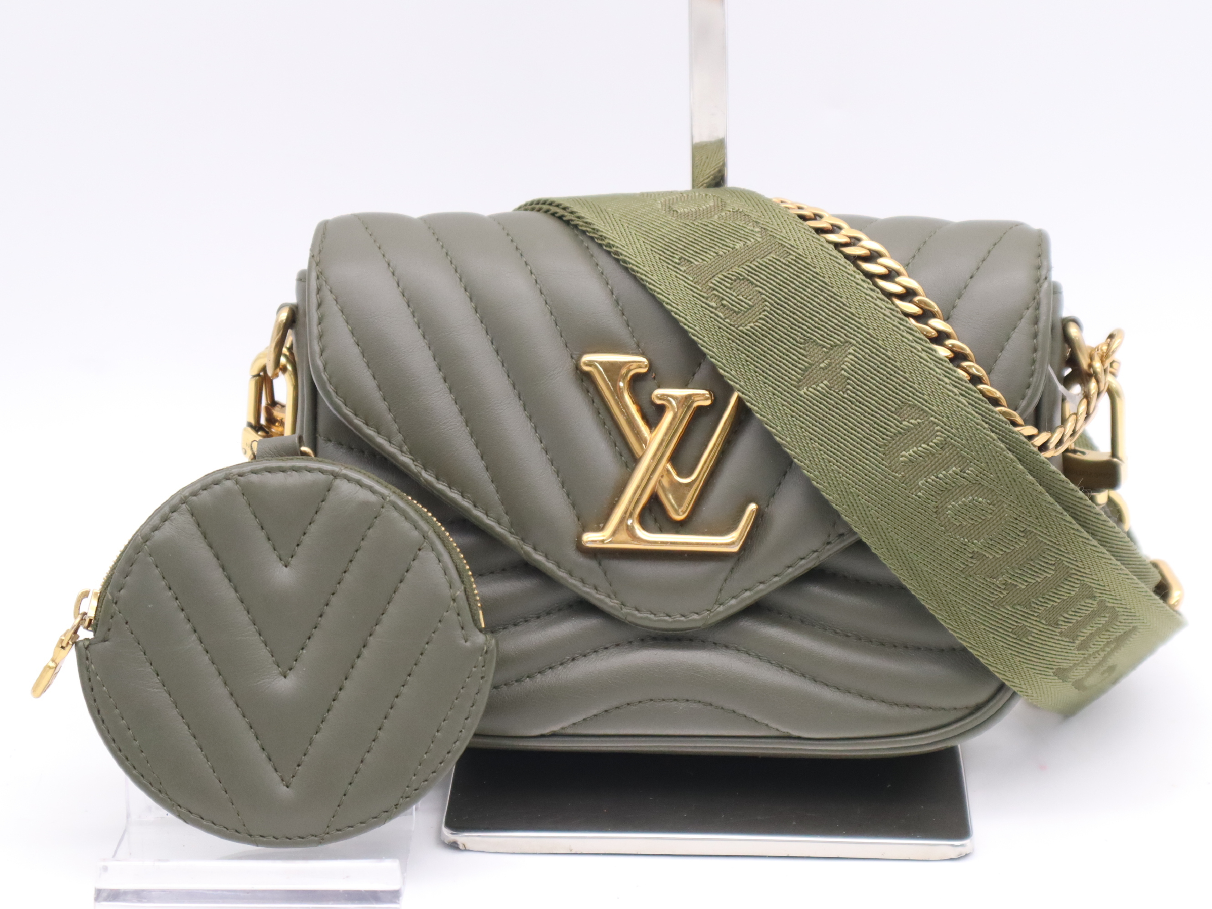M56471 Leather Multi Pochette New Wave Pouch with Shoulder Strap