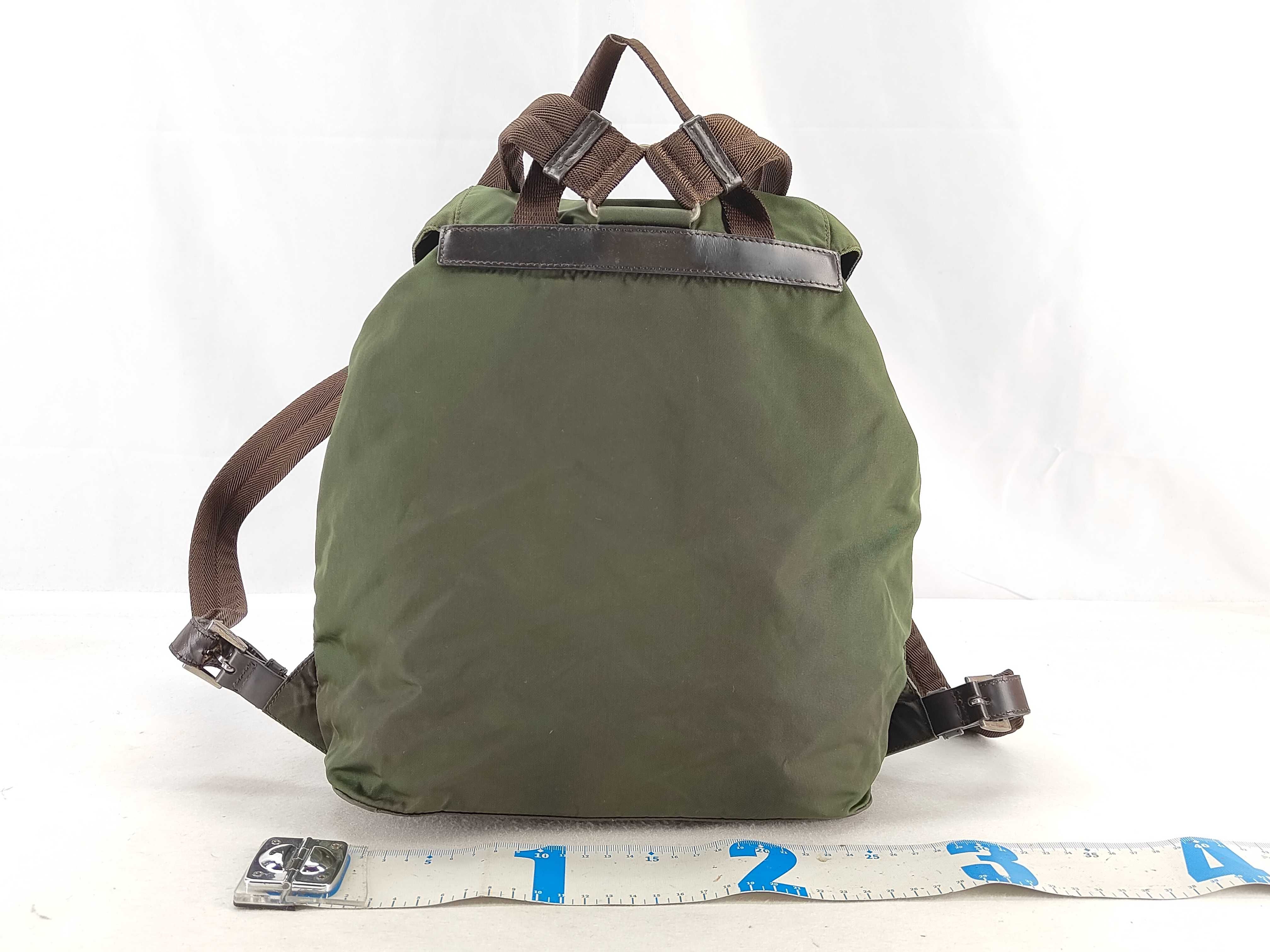 nylon backpack, khaki nylon backpack. — view 2