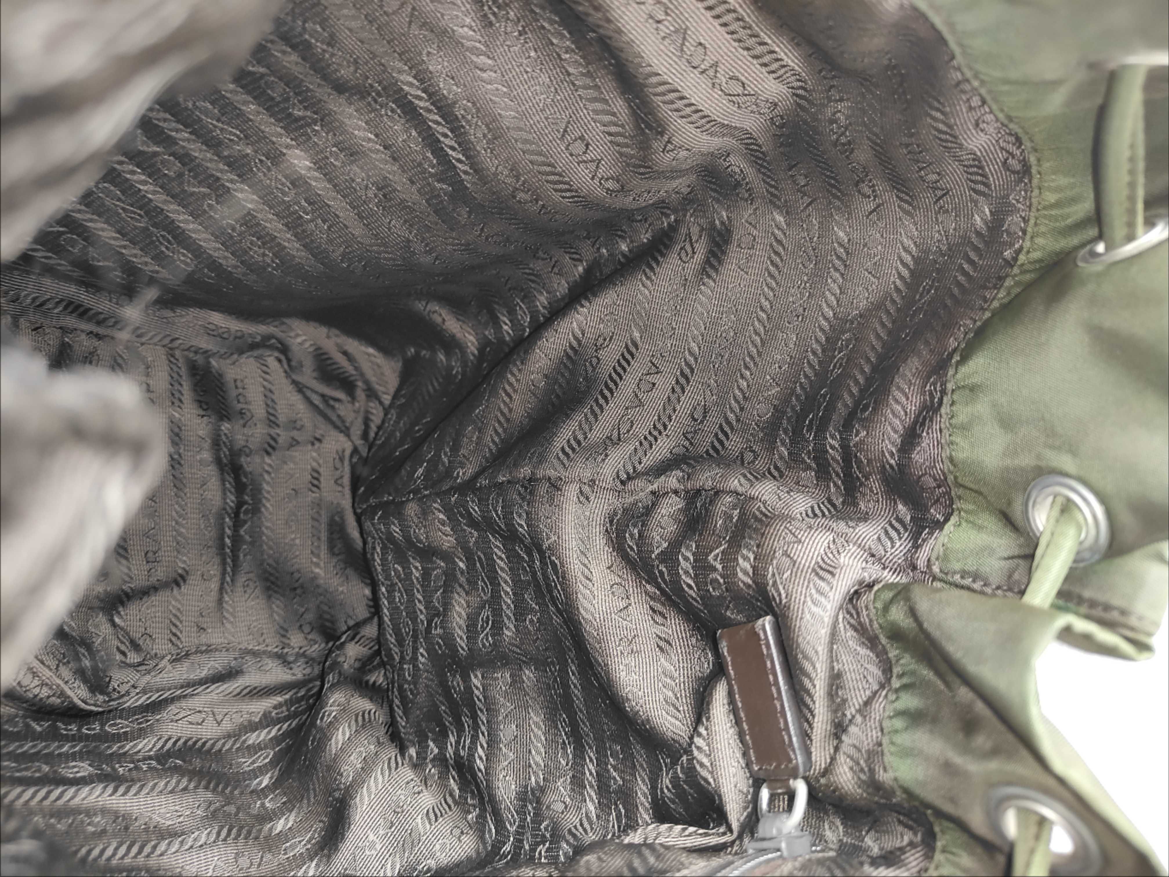 nylon backpack, khaki nylon backpack. — view 12
