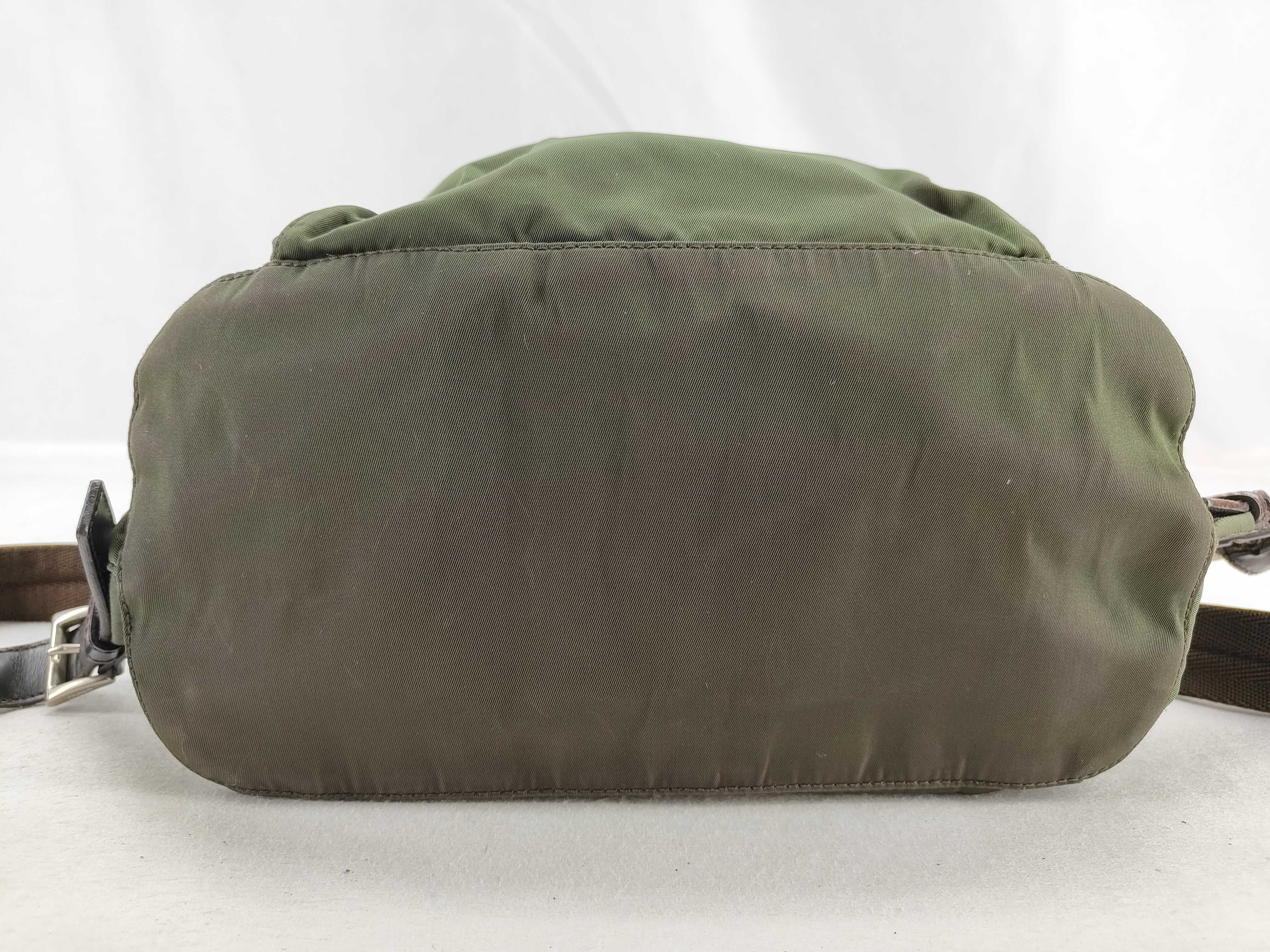 nylon backpack, khaki nylon backpack. — view 7