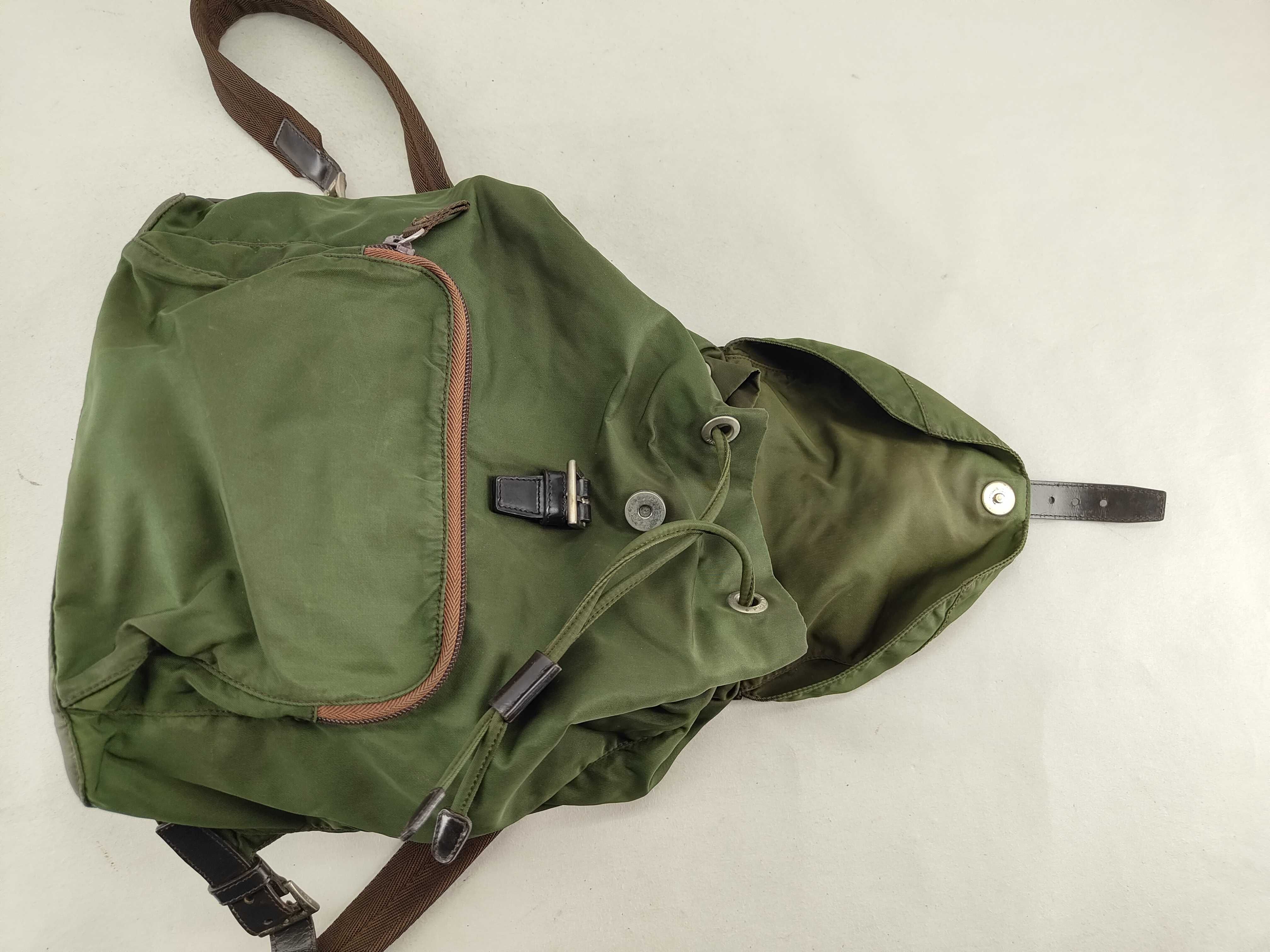 nylon backpack, khaki nylon backpack. — view 8