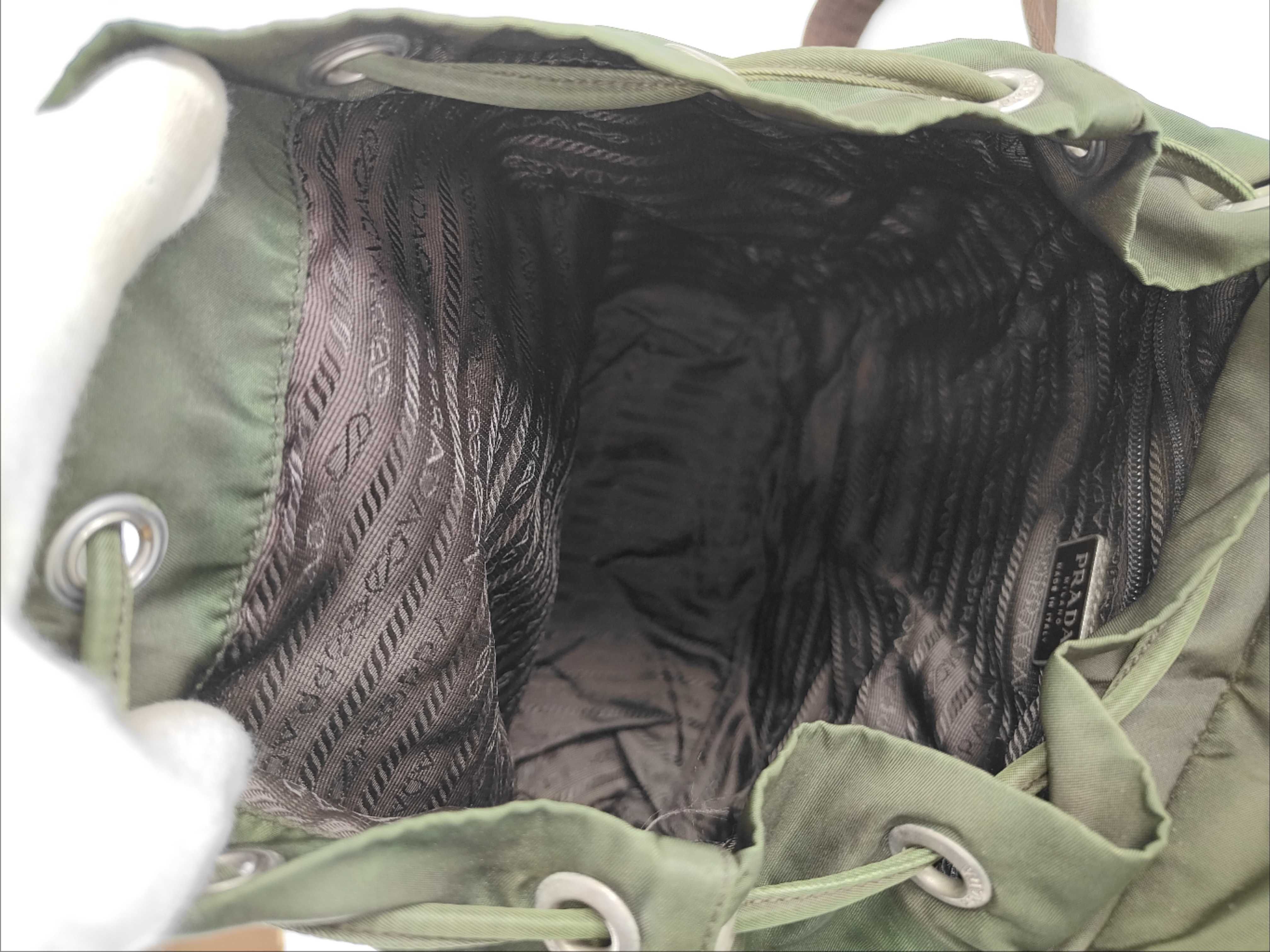 nylon backpack, khaki nylon backpack. — view 9
