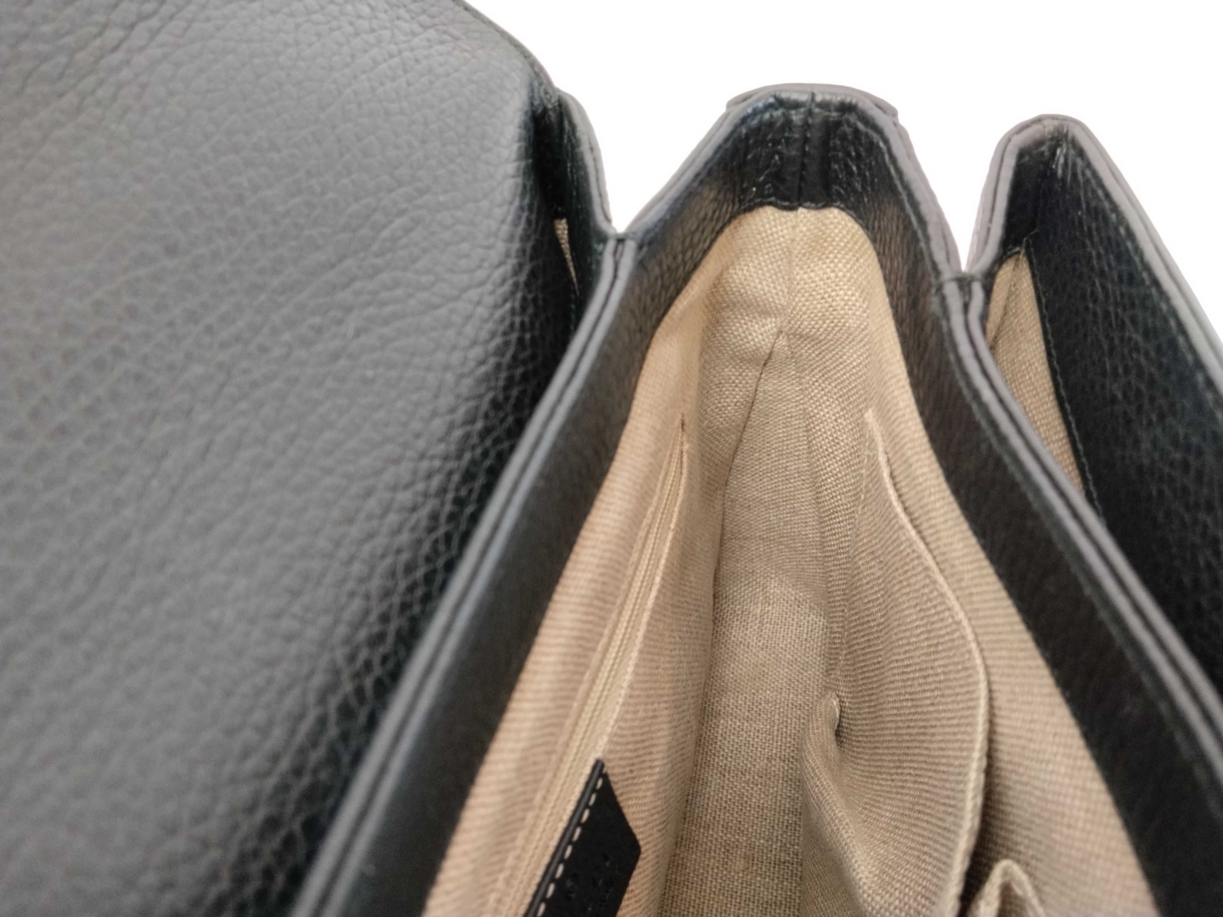 VN - Interlocking G Leather 2-Way Handbag Black 510302 Shoulder Bag — view 10