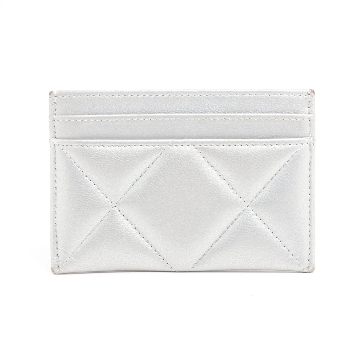 19 Lambskin Card Case Silver Gold Hardware 30810803 — view 2
