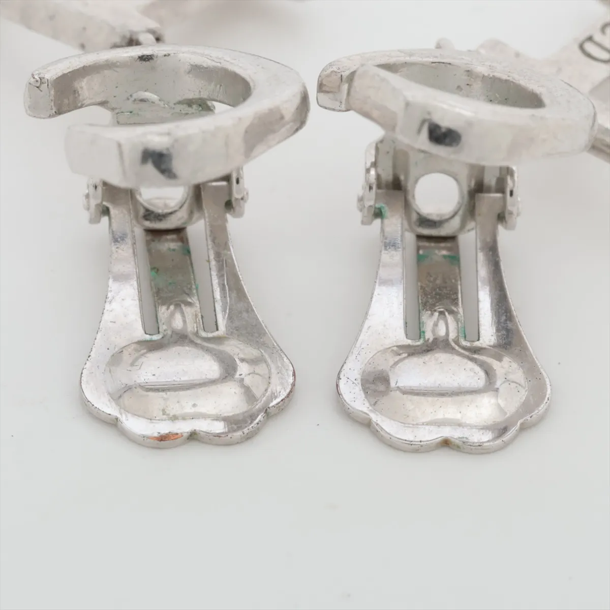 CD Logo Earrings (for both ears) GP Silver — view 4