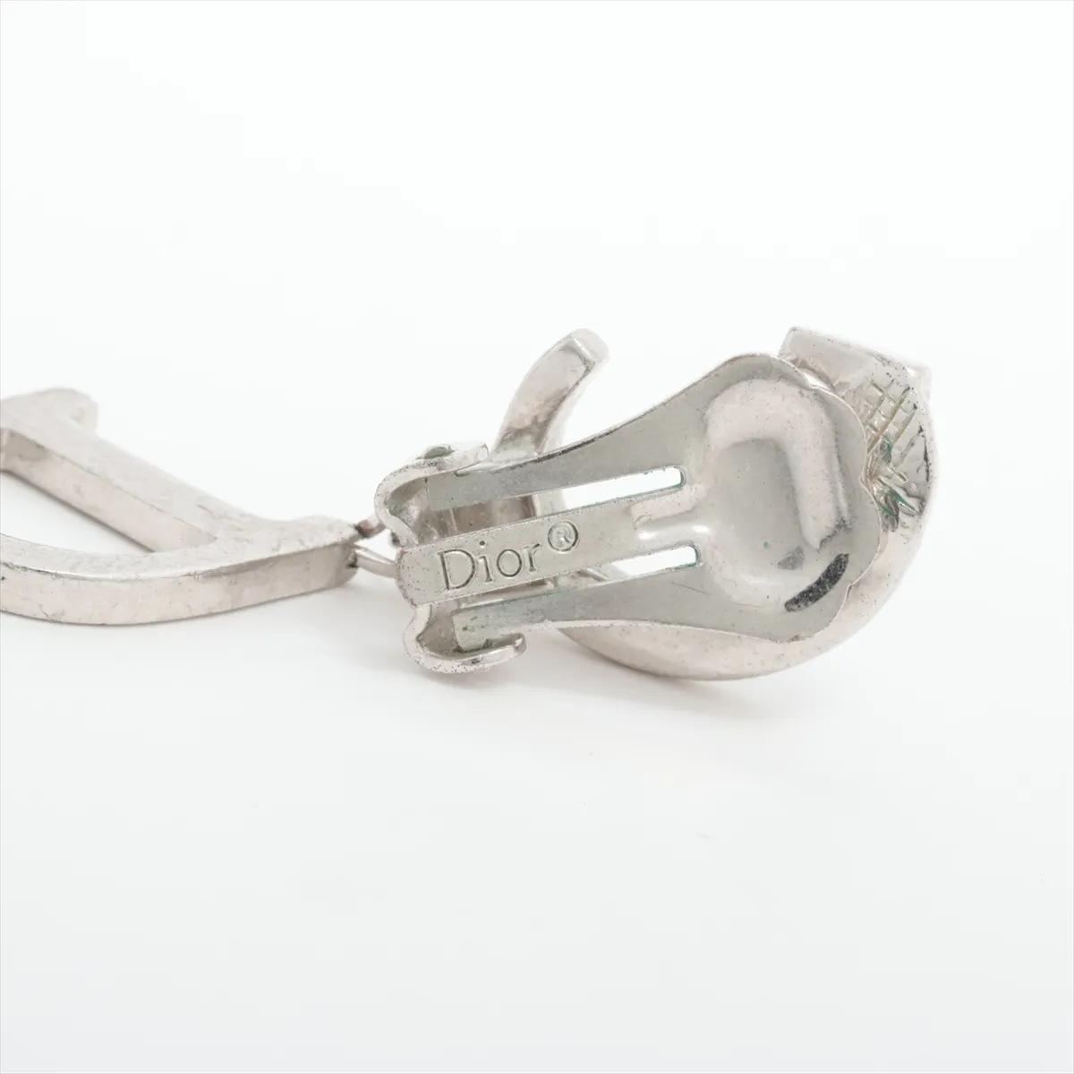 CD Logo Earrings (for both ears) GP Silver — view 5