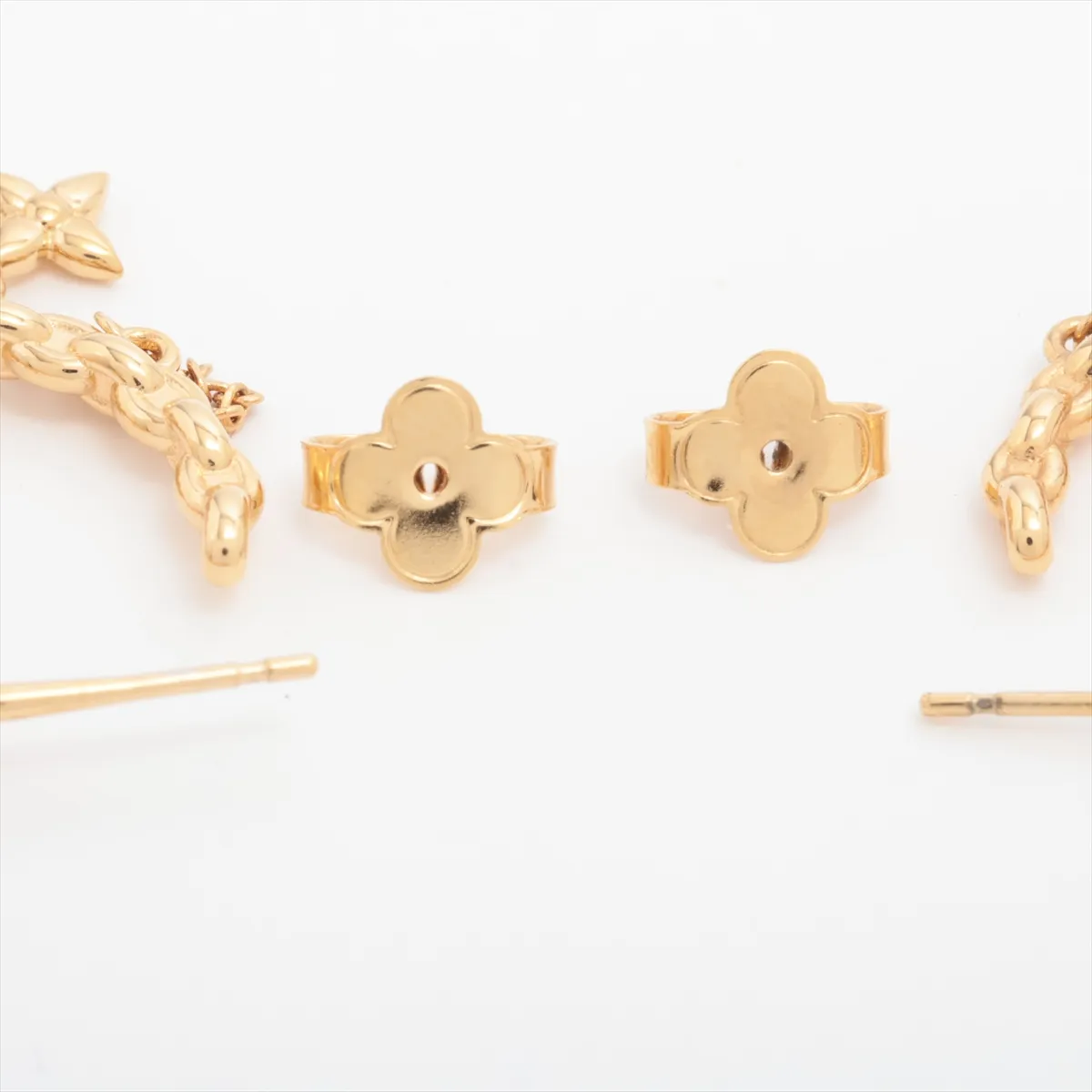 Blooming Pearl Earrings OB5204 (Pair) GP x Faux Pearl Gold — view 4