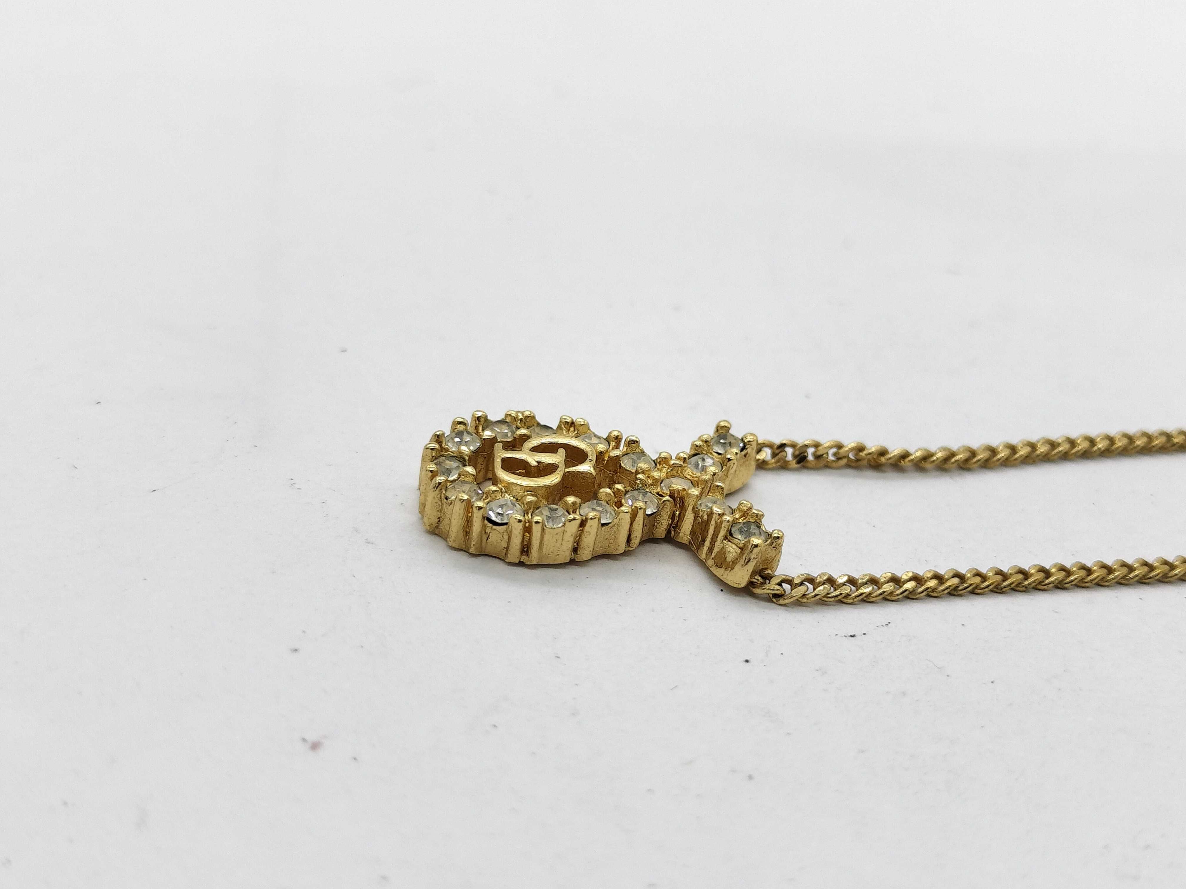 Rhinestone Gold Necklace — view 2