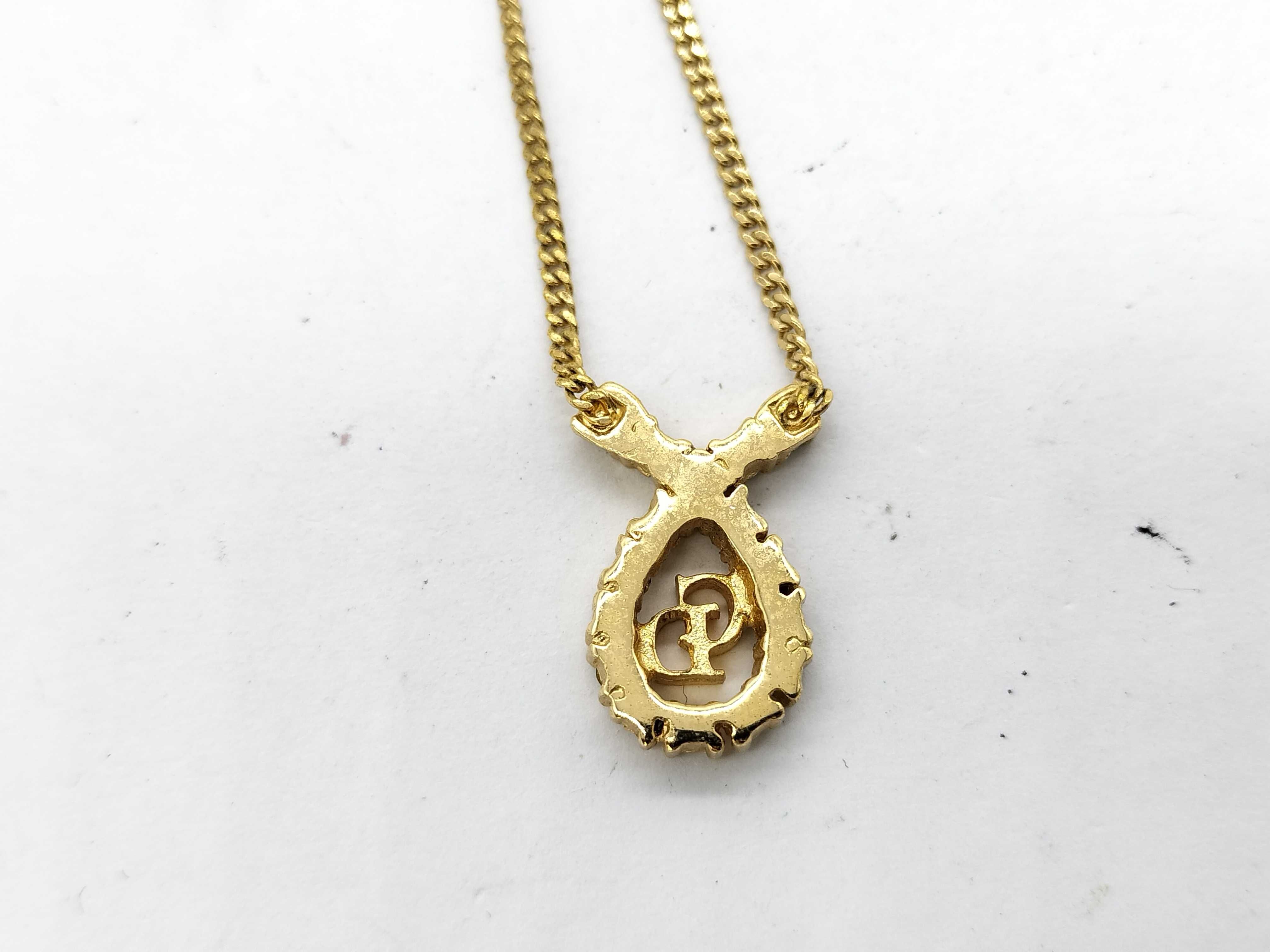 Rhinestone Gold Necklace — view 3