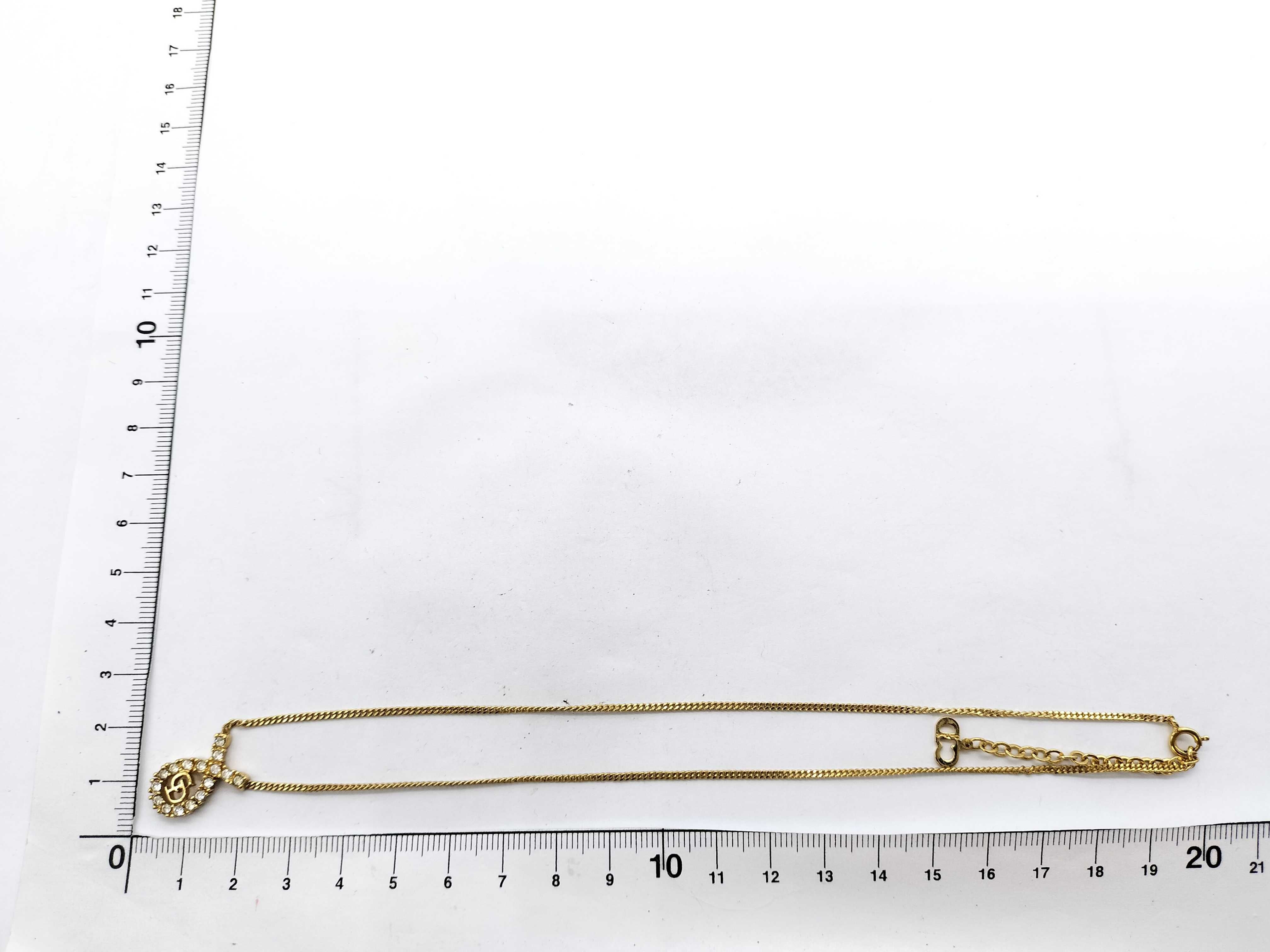 Rhinestone Gold Necklace — view 6