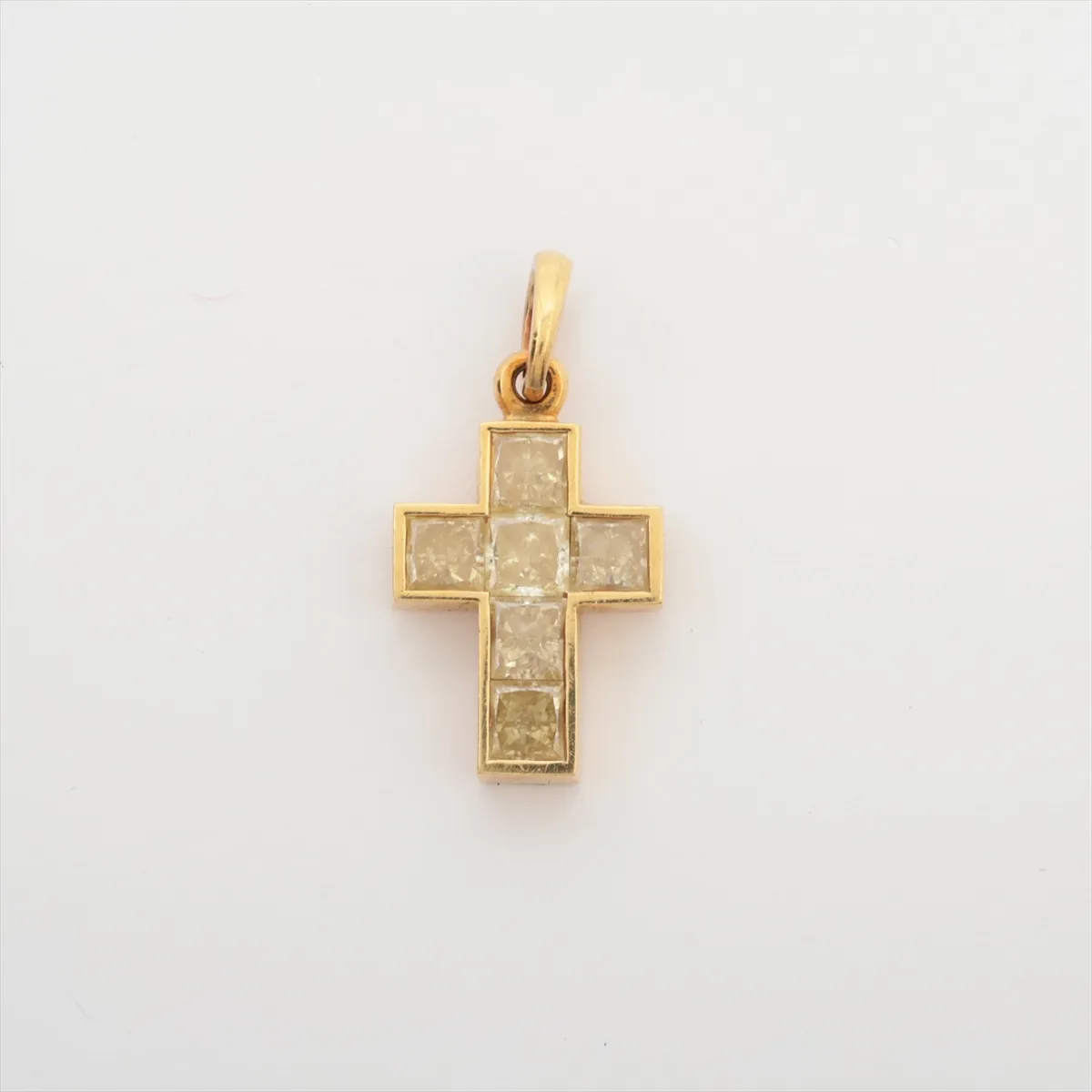 Cross Diamond Necklace Top 750(YG) 2.9g 889407 Partially