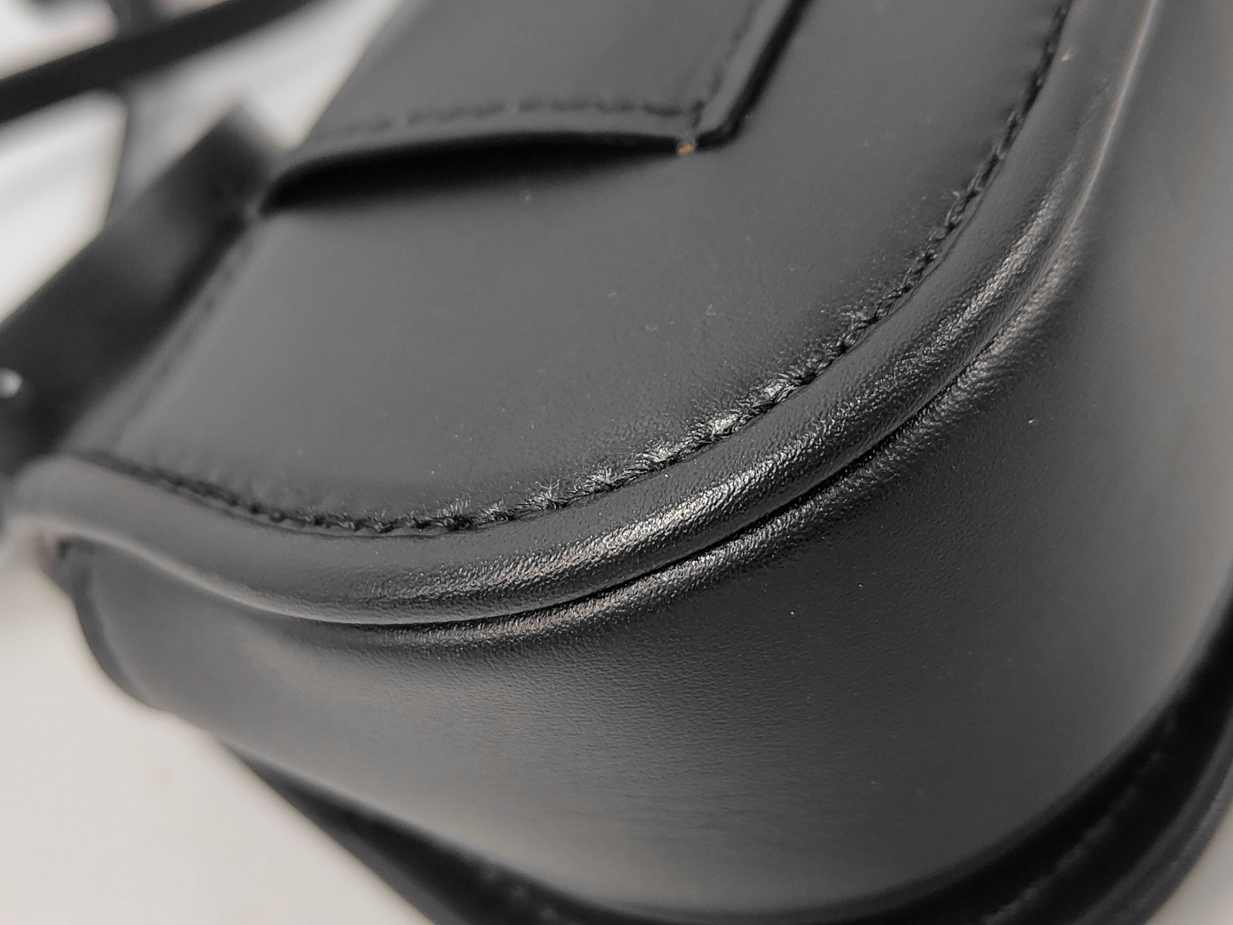Camon Nano Leather Shoulder Bag, Black, 7AS219 (Shoulder Bag) — view 4