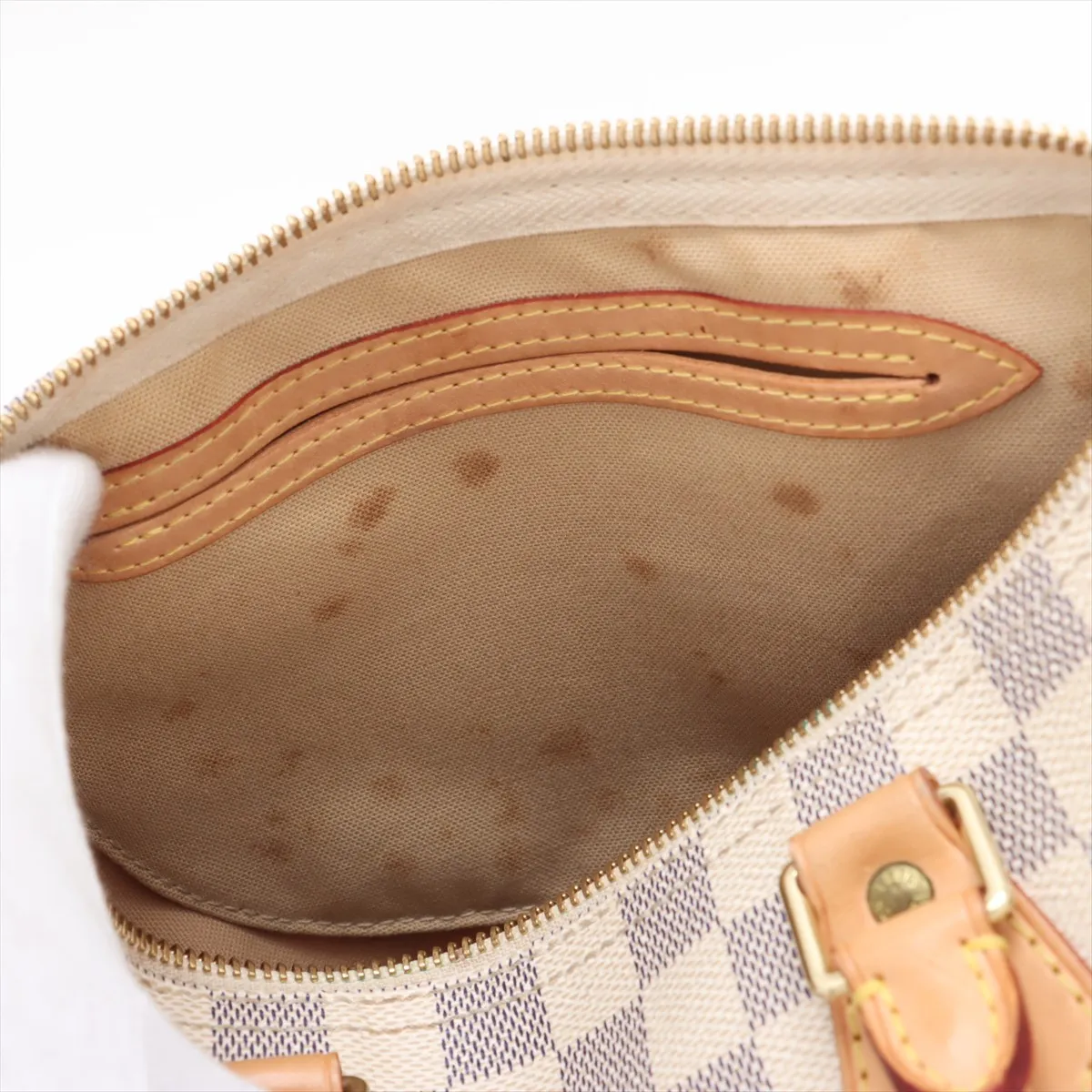 Damier Azur Speedy 25 N41534 SP2017 White — view 11