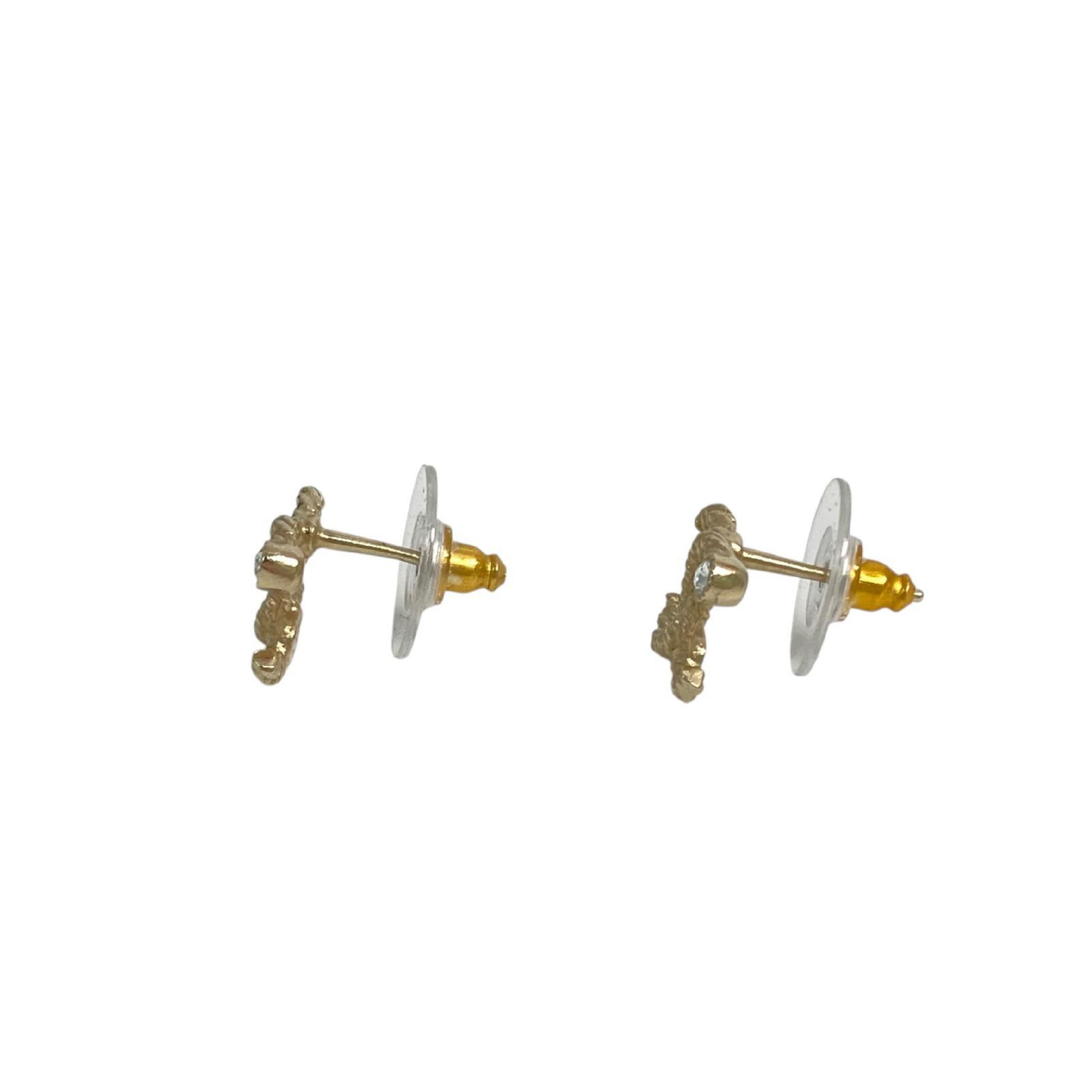 【*Shipped from: Hong Kong*】CHANEL ( ) Gold-colored Metal Coco Mark A19B Earrings — view 7