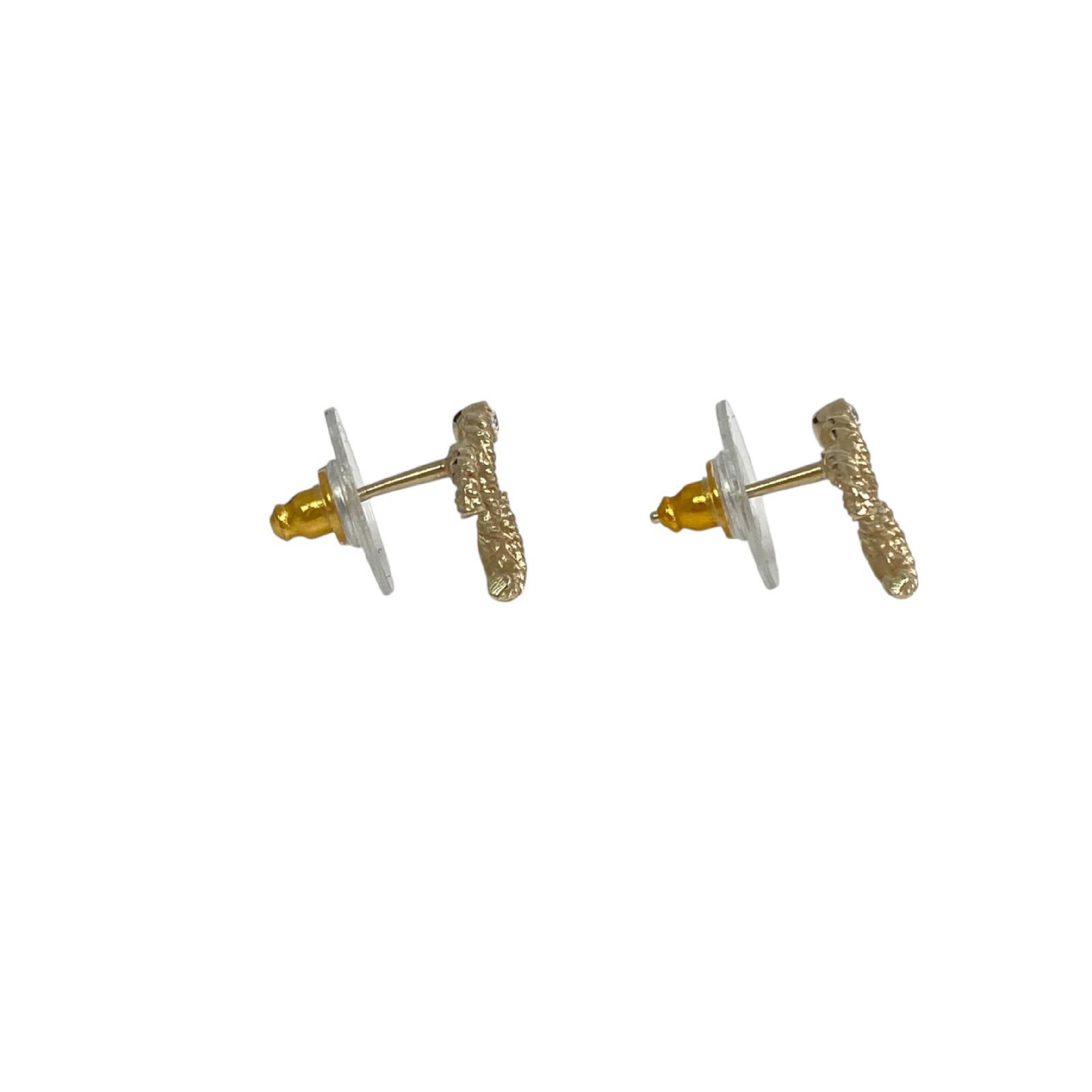 【*Shipped from: Hong Kong*】CHANEL ( ) Gold-colored Metal Coco Mark A19B Earrings — view 8